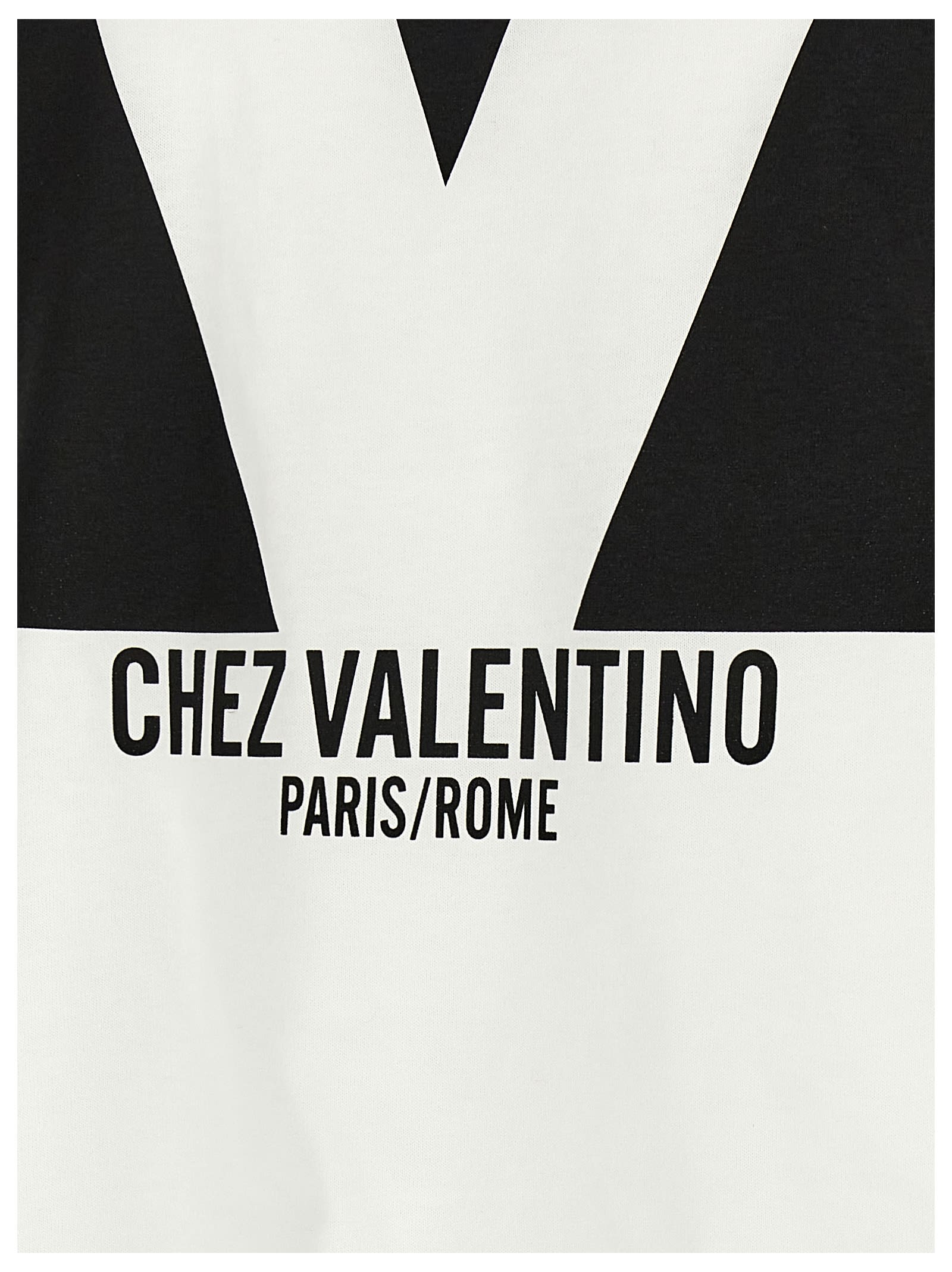 Shop Valentino Garavani Chez T-shirt In White/black