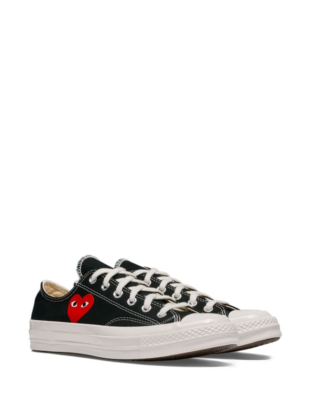 Comme Des Garçons Collaboration Multi Heart Chuck 70 Low Sneakers In Black