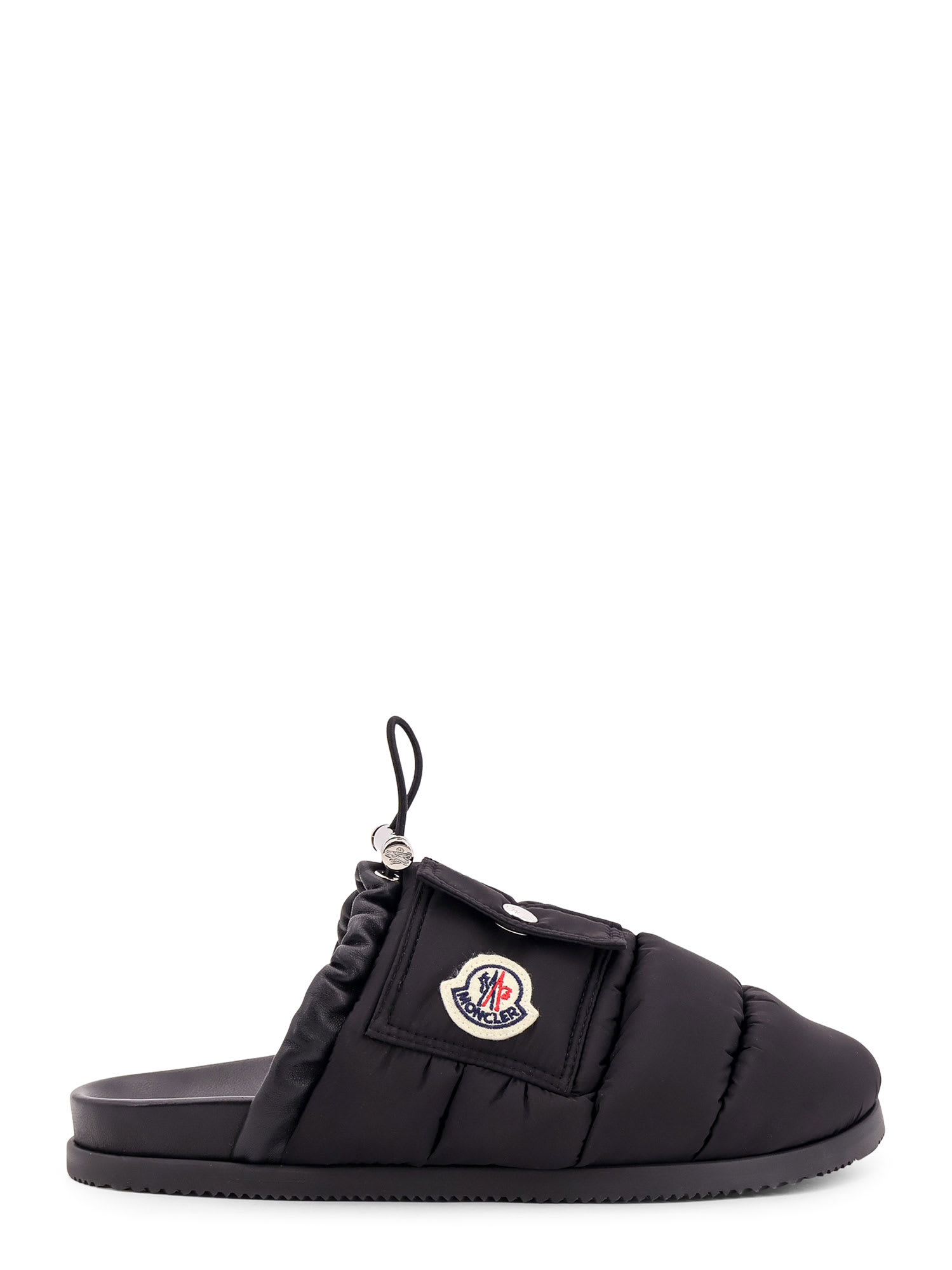 Moncler Mon Pocket Padded Leather And Nylon Mule