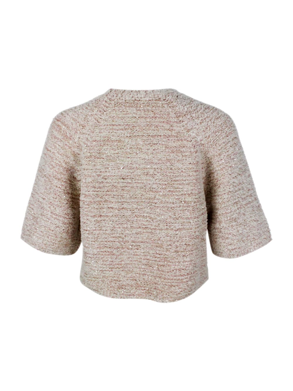 Fabiana Filippi Beige Cotton Knitwear In Pink