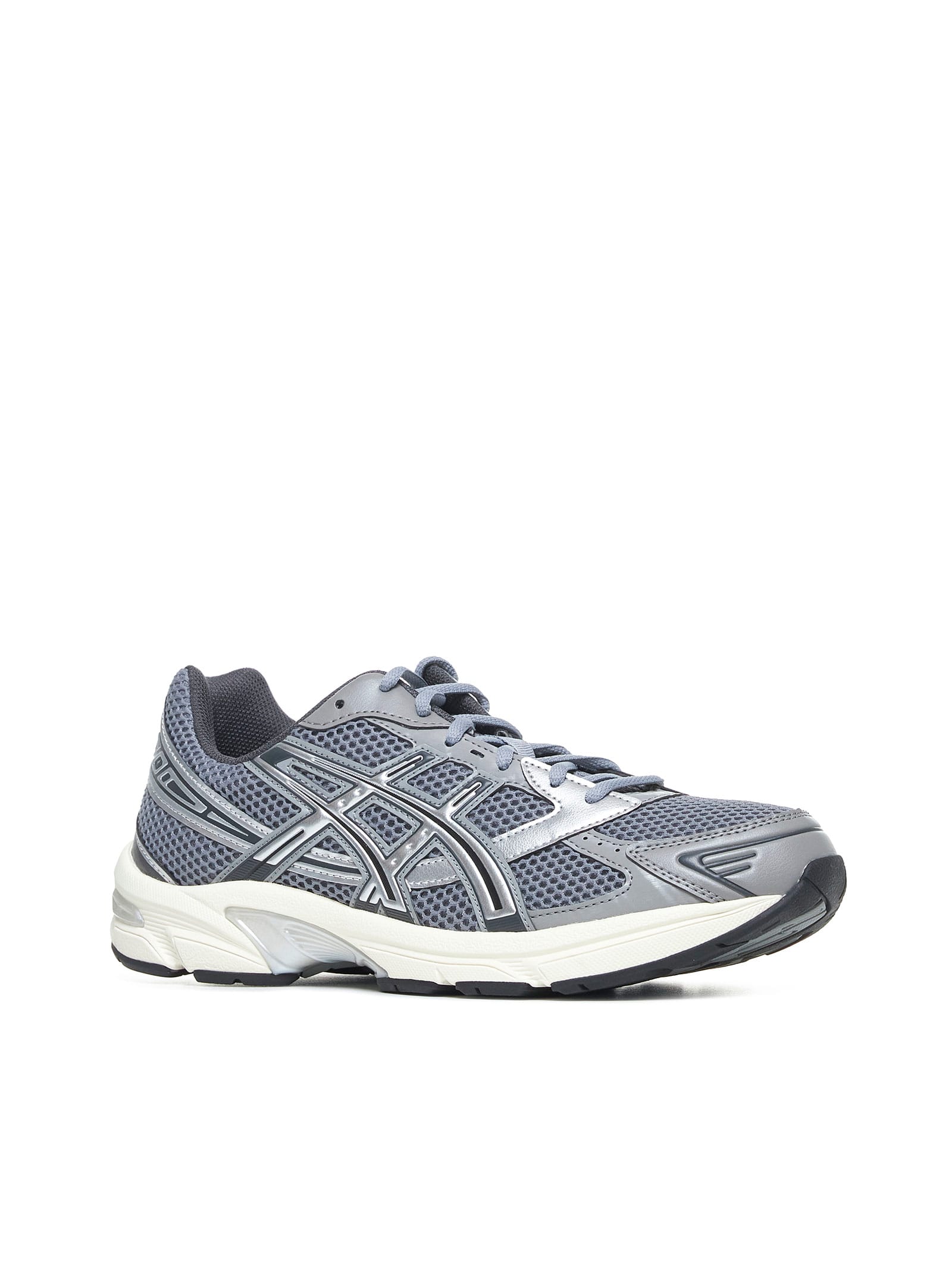 Asics Mens Clay Grey Pure Silver Gel 1130 Leather And Mesh Low-top Trainers In Gray