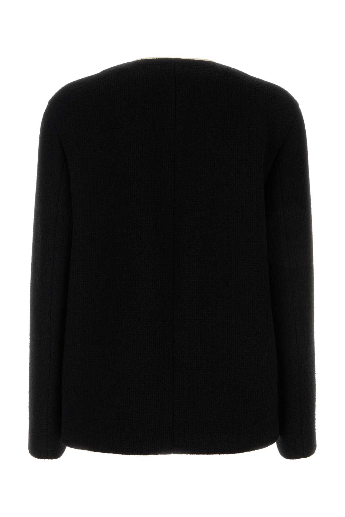 GUCCI BLACK WOOL BLEND CARDIGAN