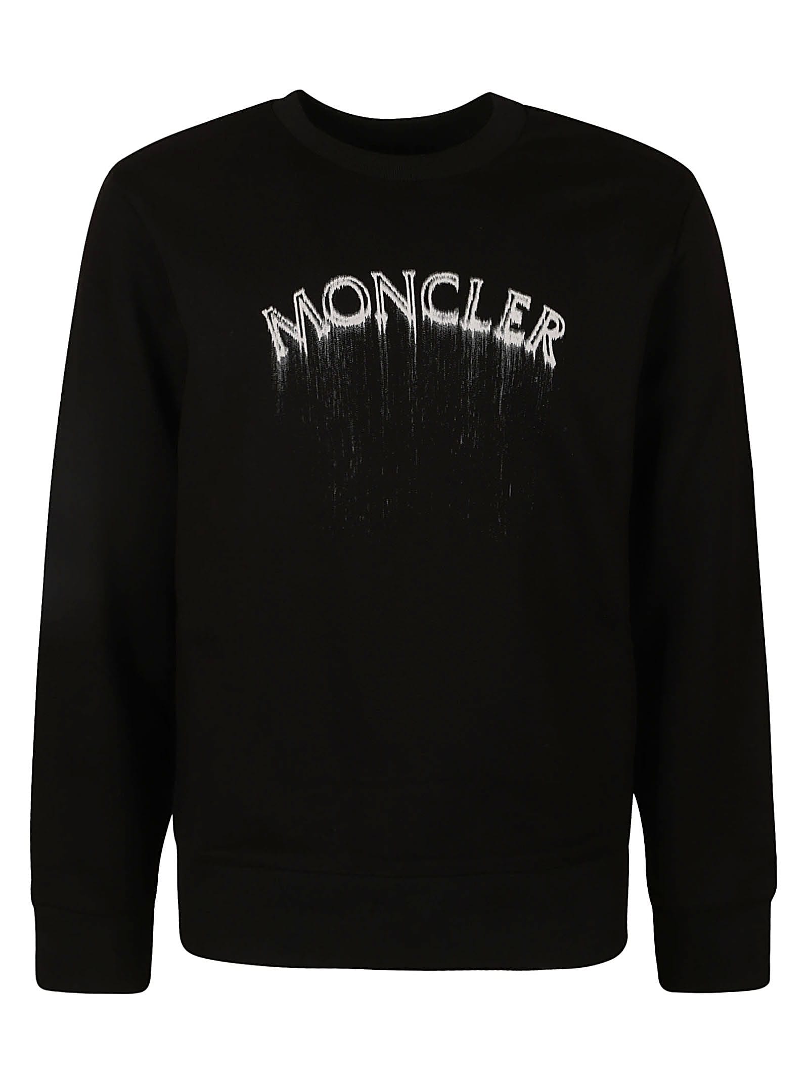 Moncler Rib Logo Sweatshirt In Non Definito