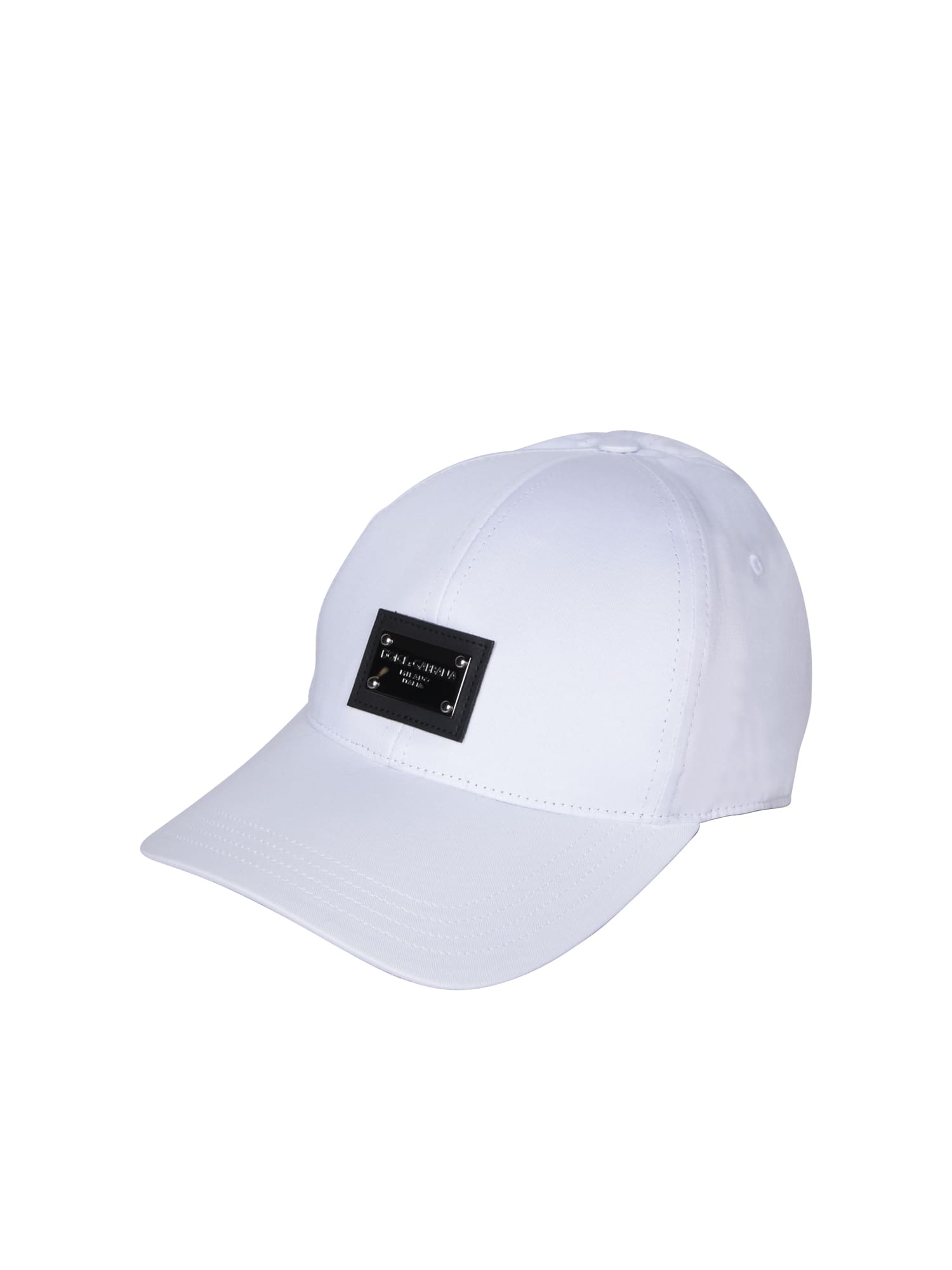 Shop Dolce & Gabbana Logo Plaque White Hat