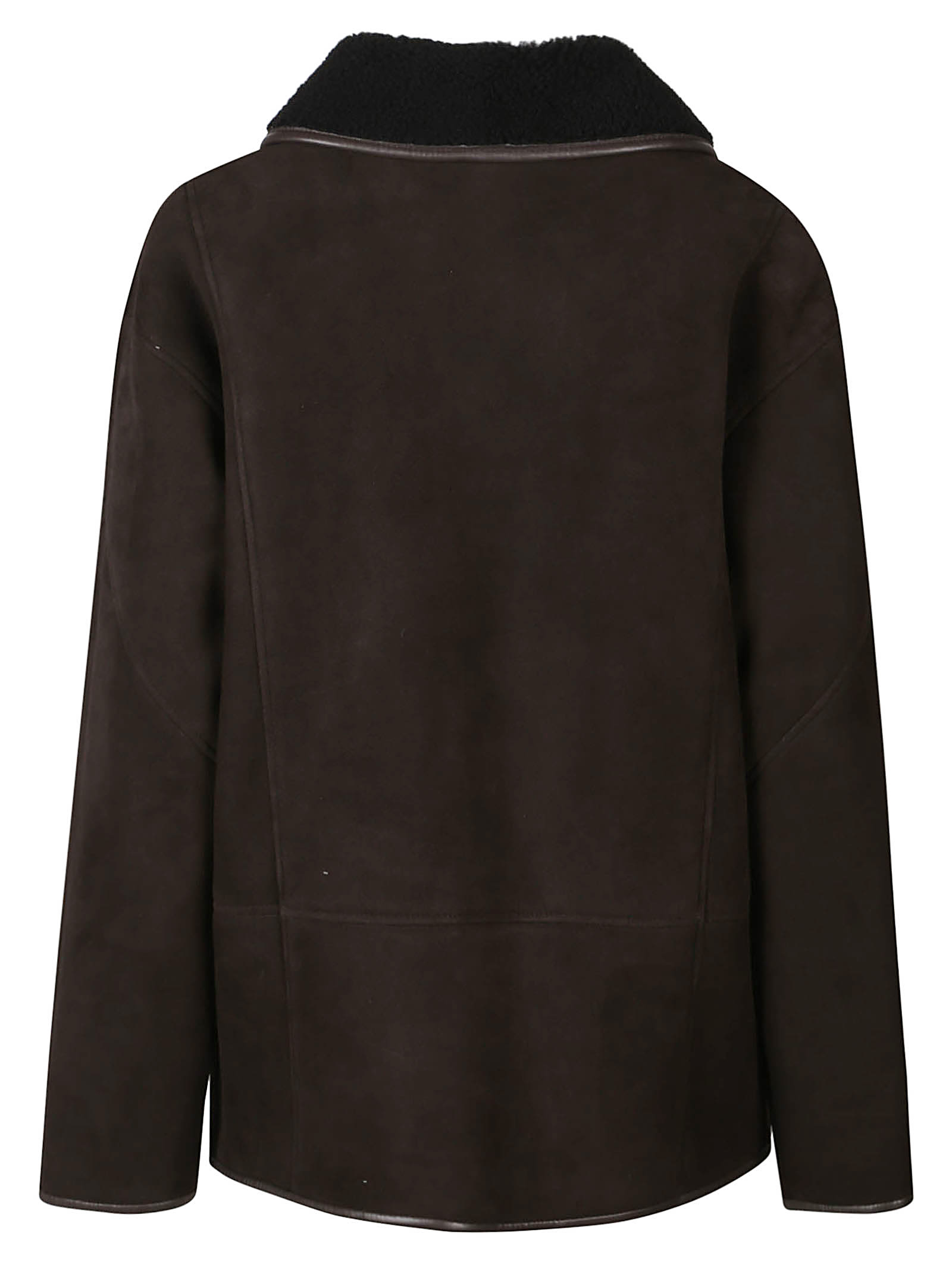 Shop Blazé Milano Tatoosh Shearling Coat In Dark Chocolate