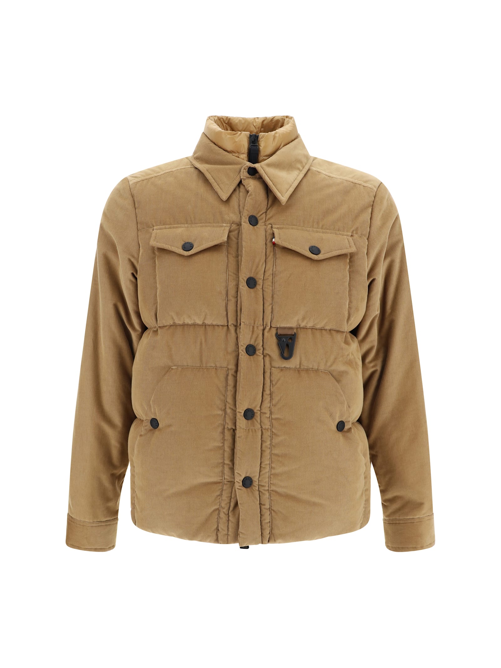 Shop Moncler Lech Down Jacket In Cognac