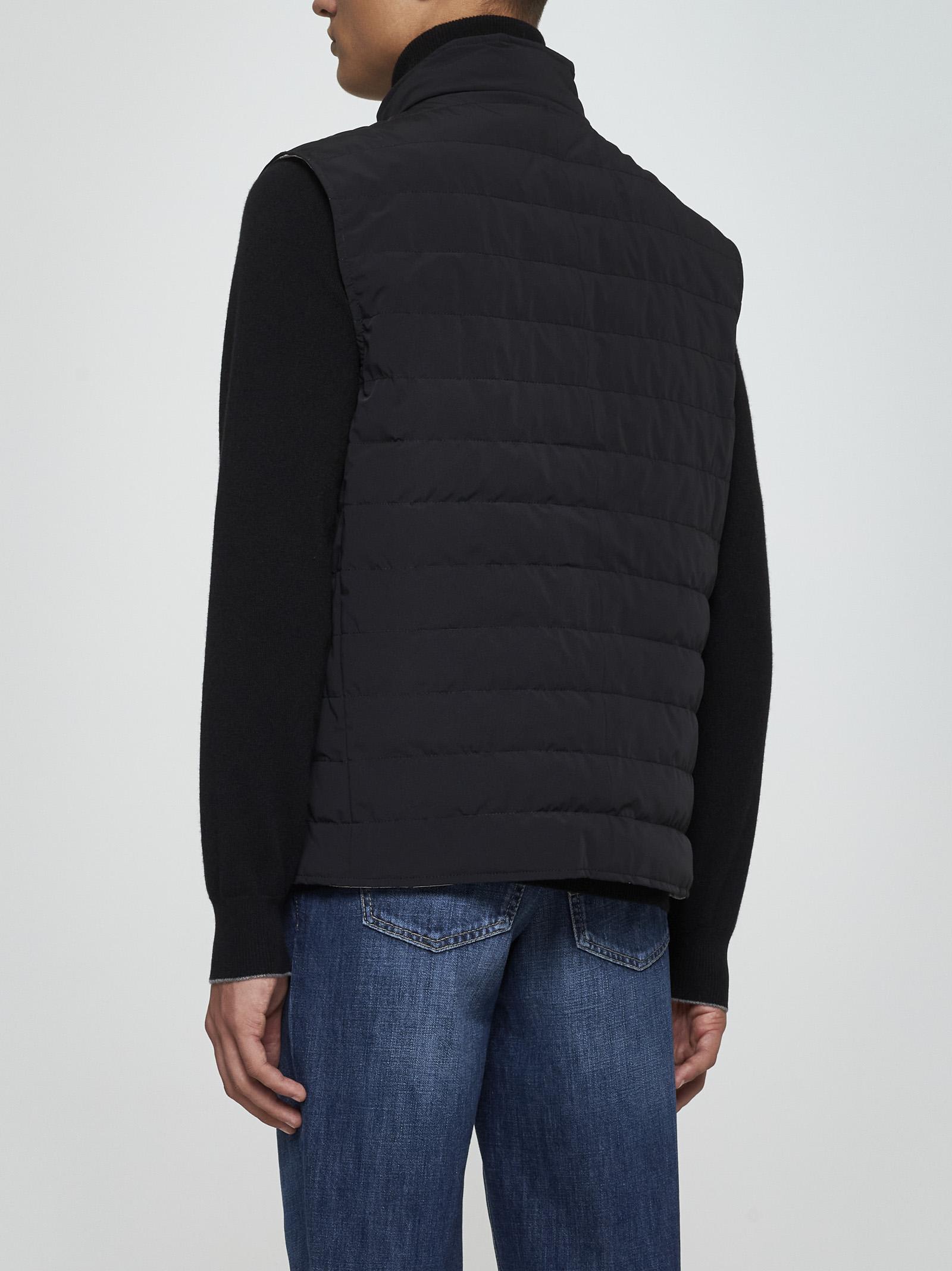 Shop Brunello Cucinelli Quilted Nylon Sleeveless Down Jacket In Black