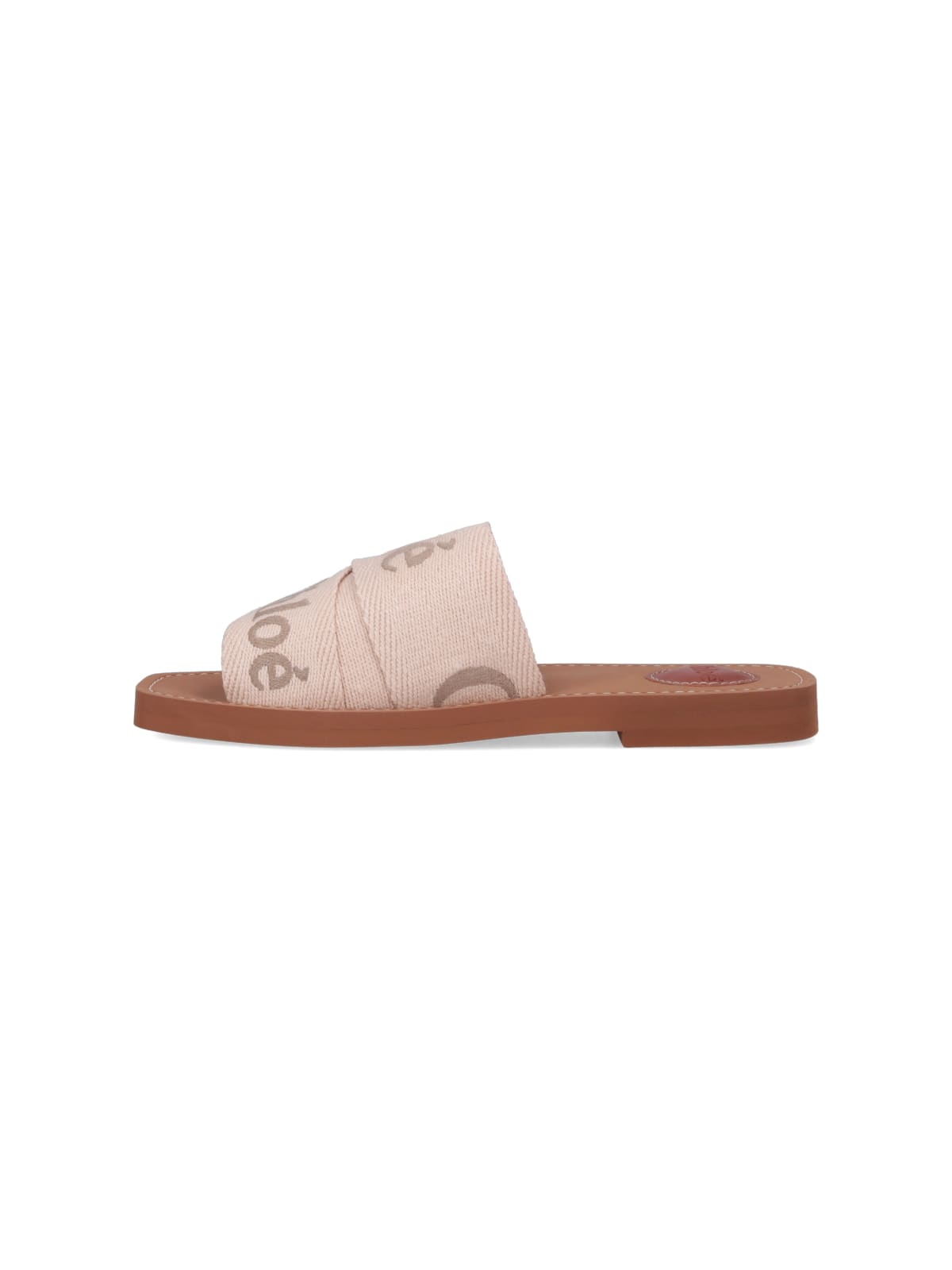 Shop Chloé Woody Sandals In Beige