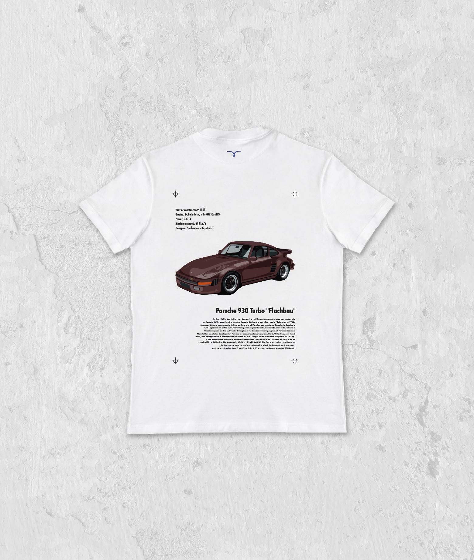 Shop Larusmiani The Automotive Gallery - 03. Porsche 930 Flachbau T-shirt In White