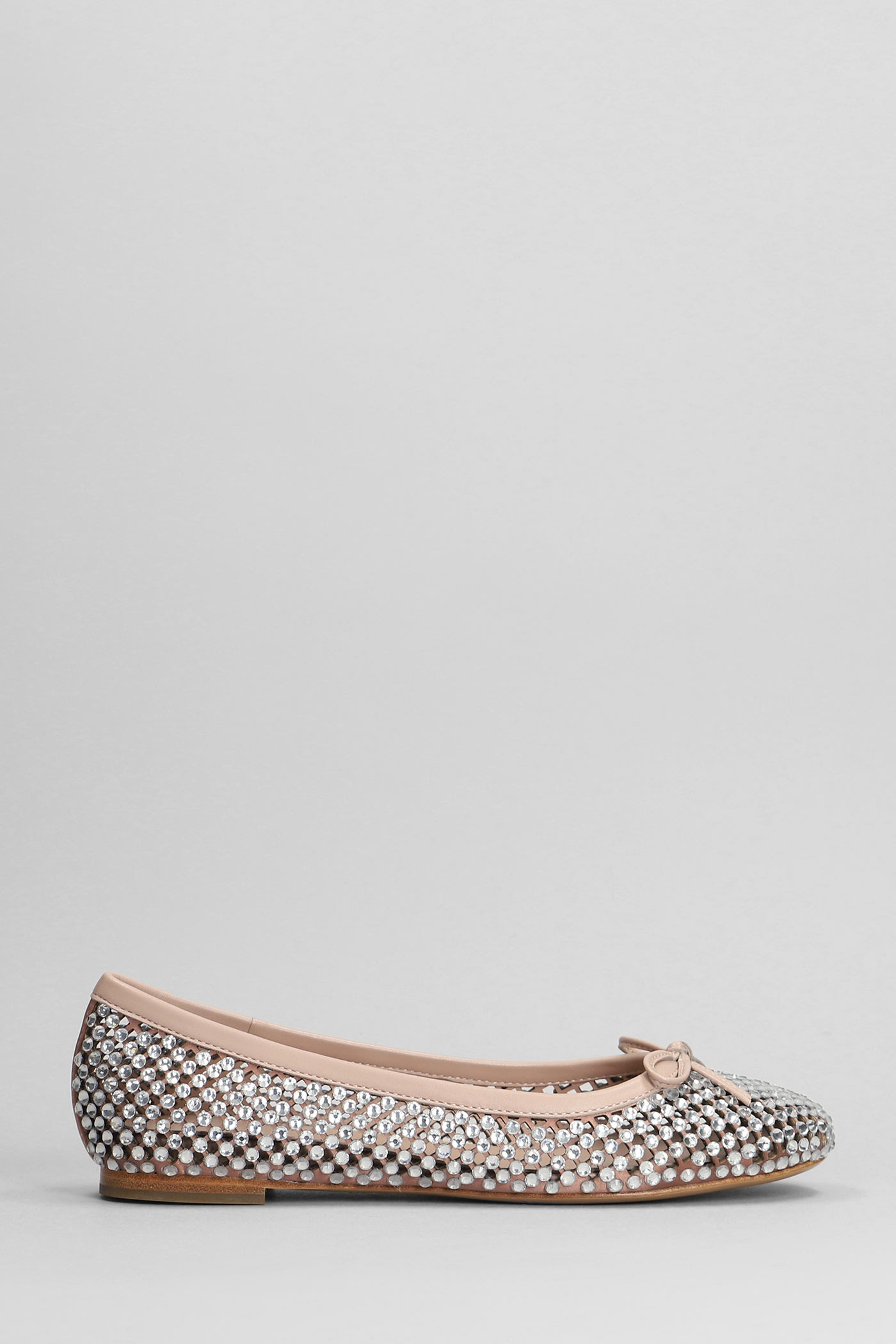 Sacha Ballet Flats In Beige Leather