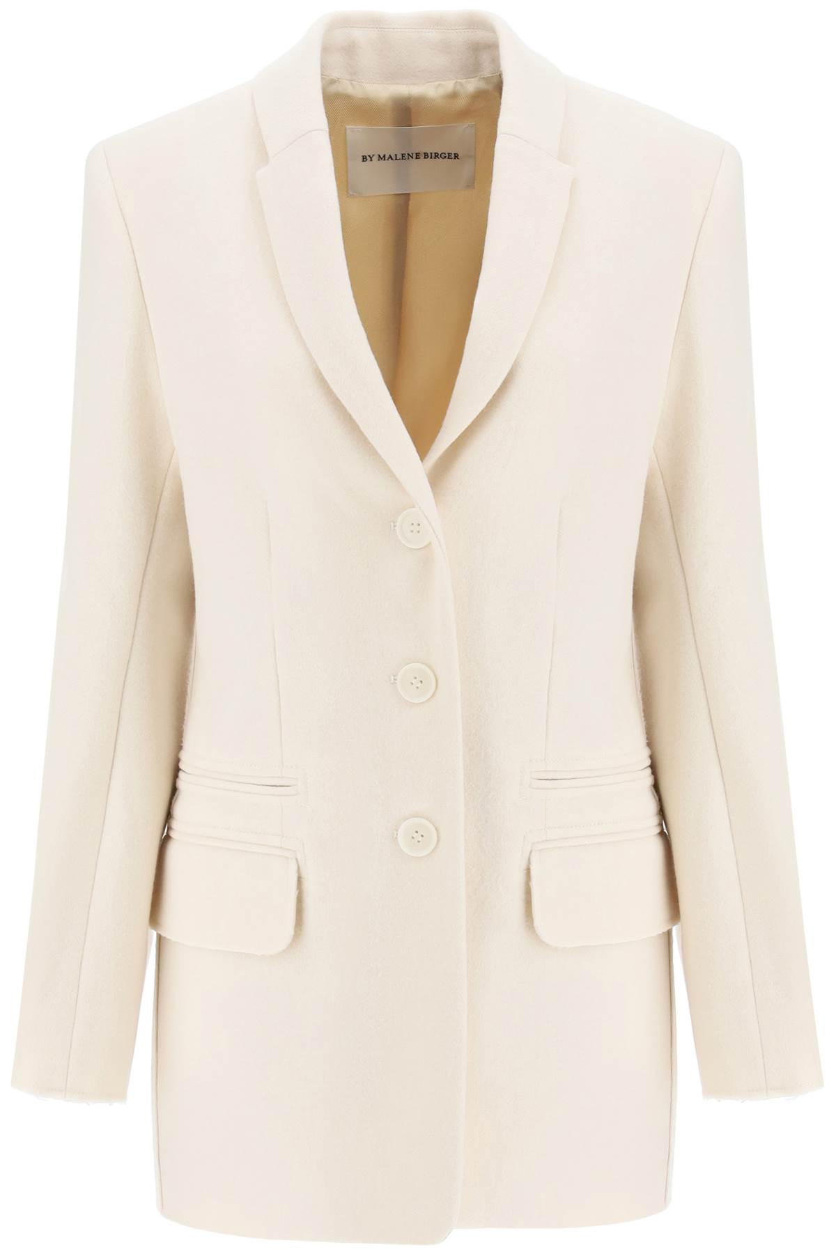 By Malene Birger Porter Virgin Wool Blazer In Fog (white)