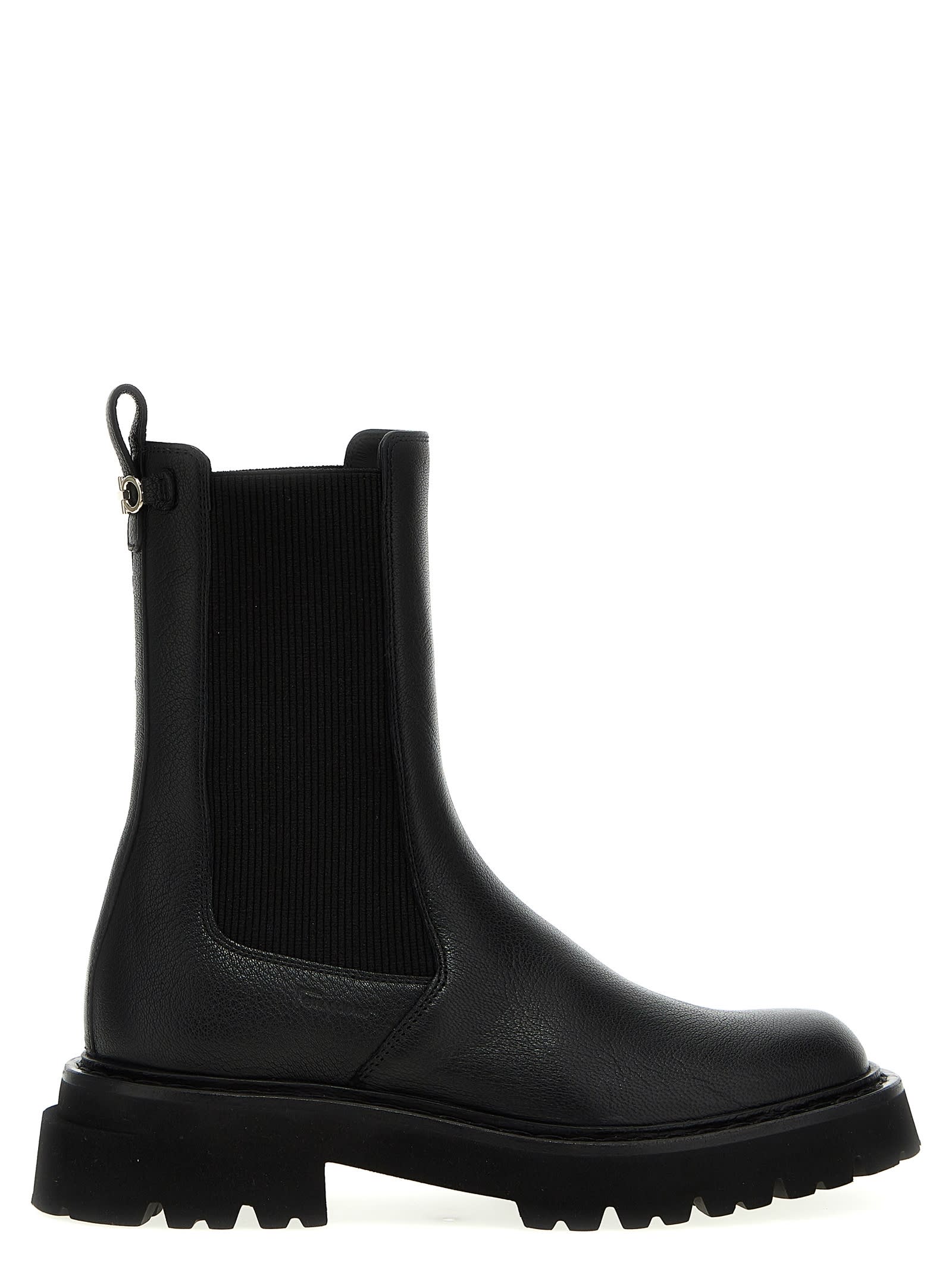 Shop Ferragamo Oderico Ankle Boots In Black