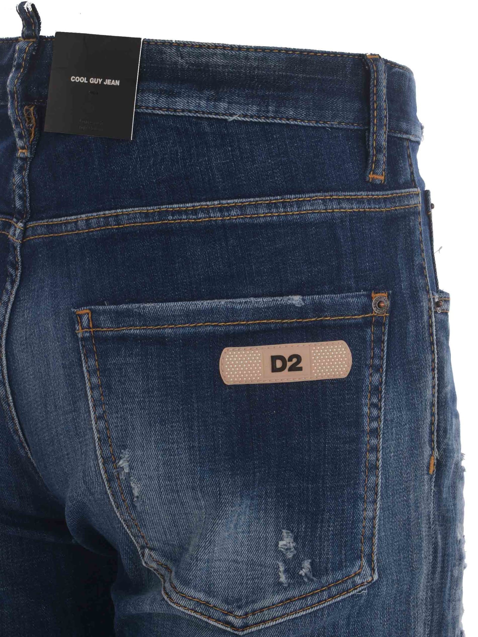Shop Dsquared2 Jeans  Cool Giuy Made Of Denim In Denim Blu