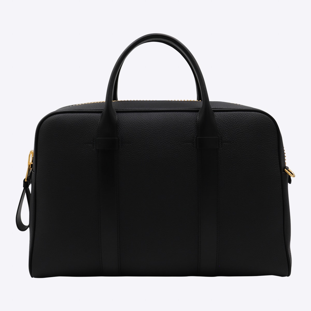 Tom Ford Black Leather Shoulder Bag In Black