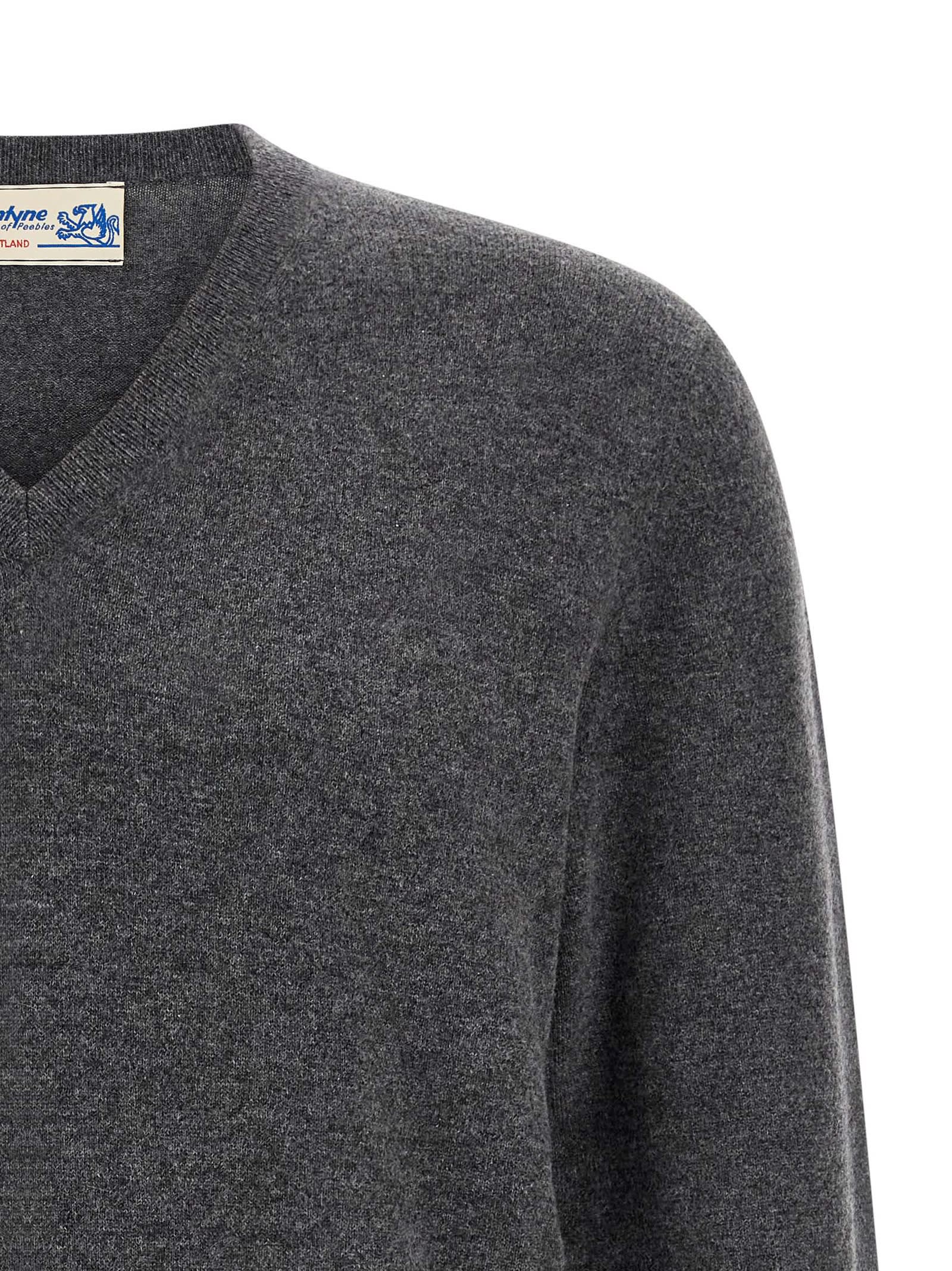 Ballantyne V-neck Sweater Sweaters And Cardigans Gray In Gray