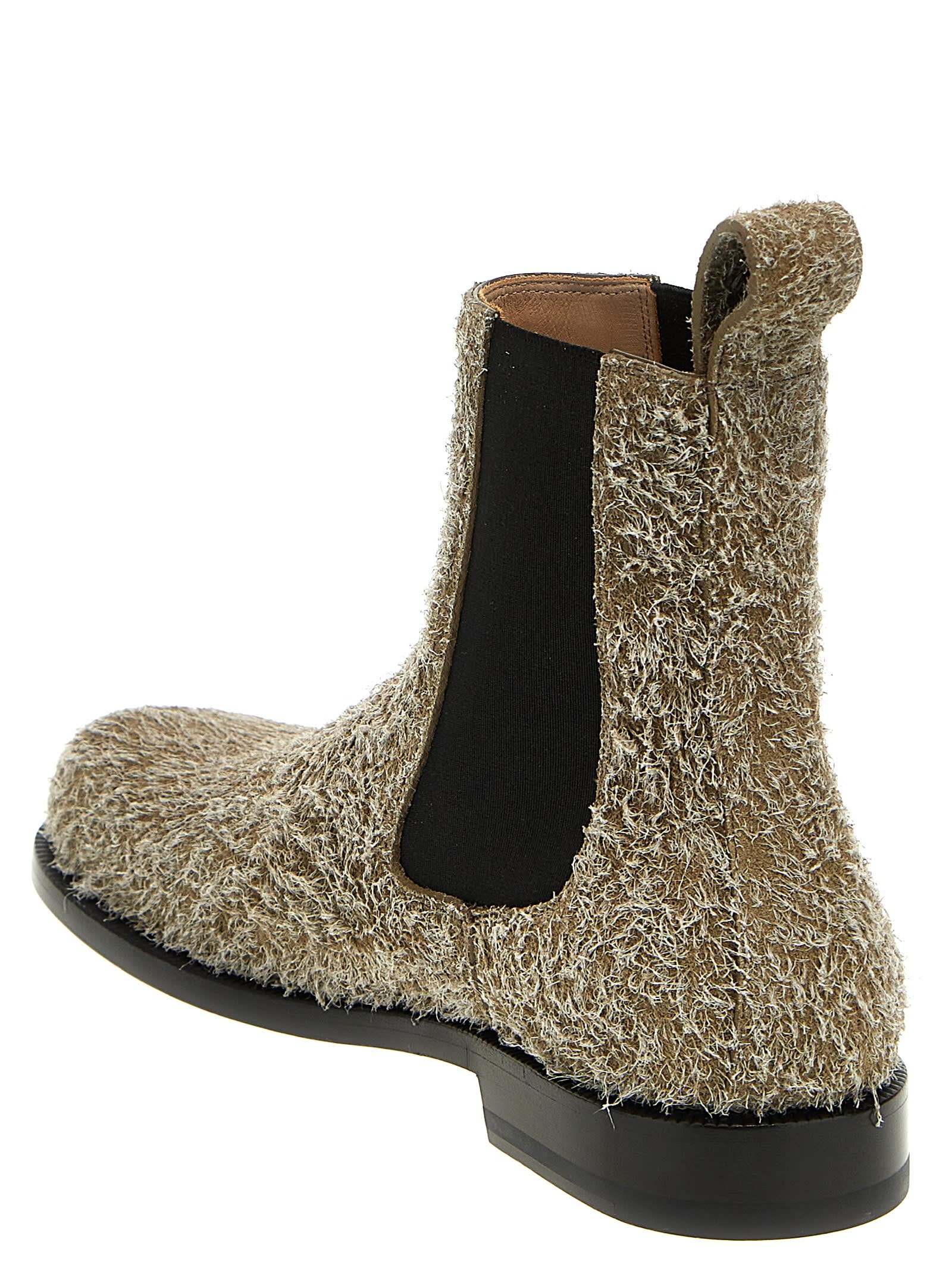 Shop Loewe Campo Ankle Boots In Beige