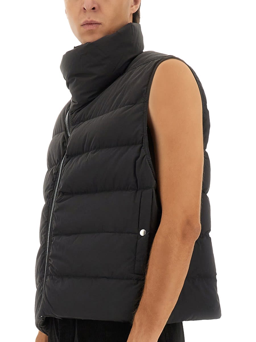 Rick Owens Sleeveless Down Jacket Flight In Black