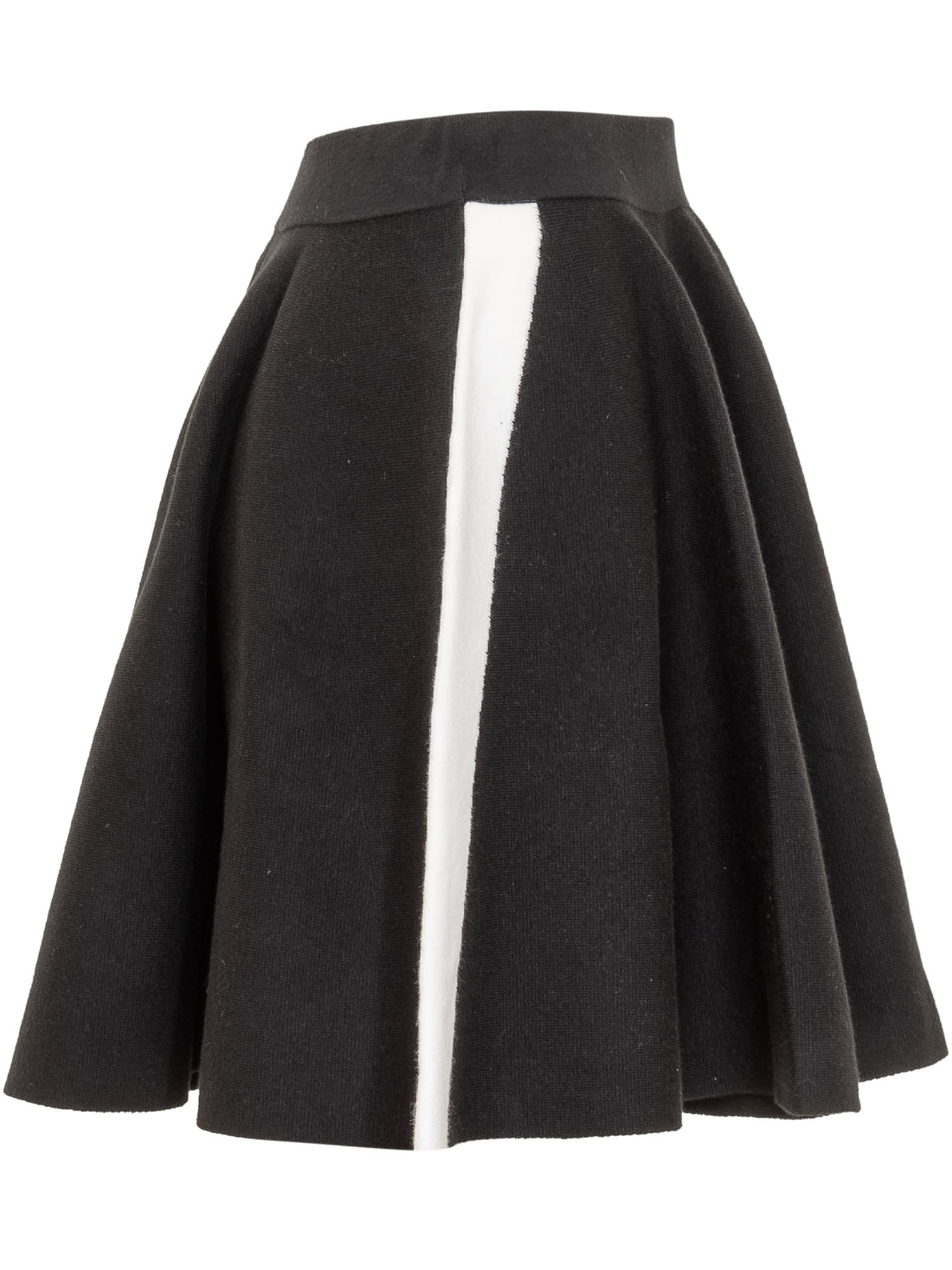 Shop Jw Anderson Contrast Line Skirt In Black