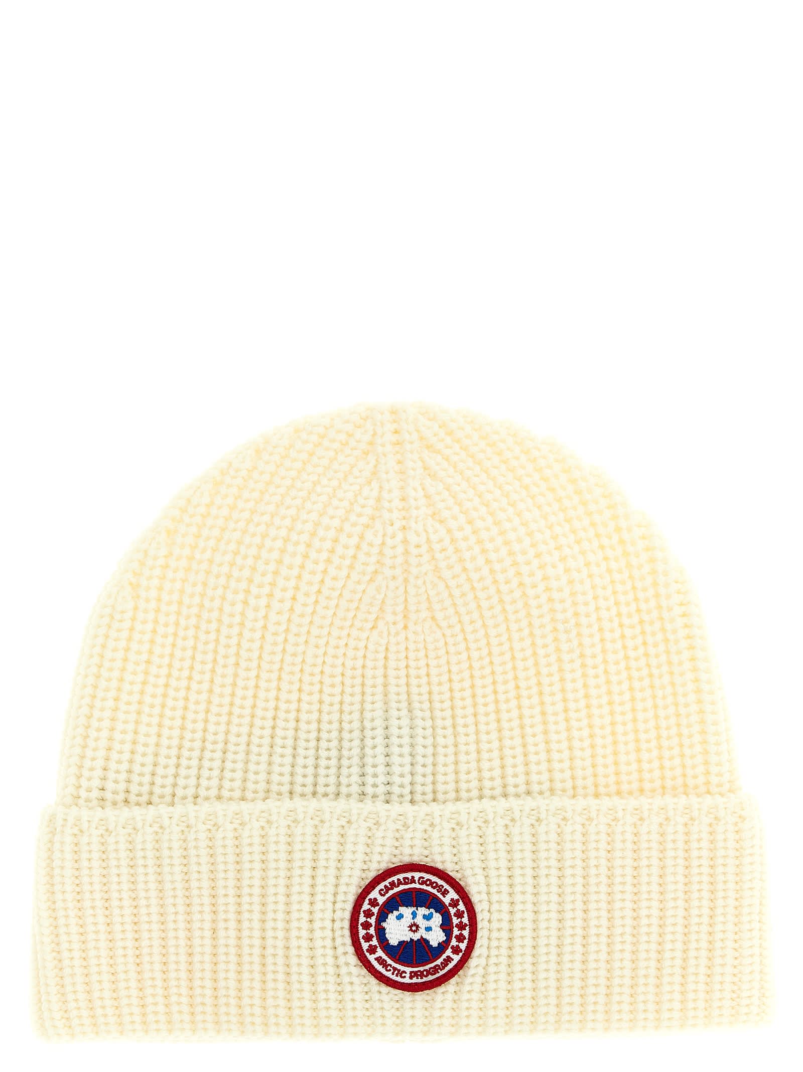 Canada Goose Rib Toque Hat In White