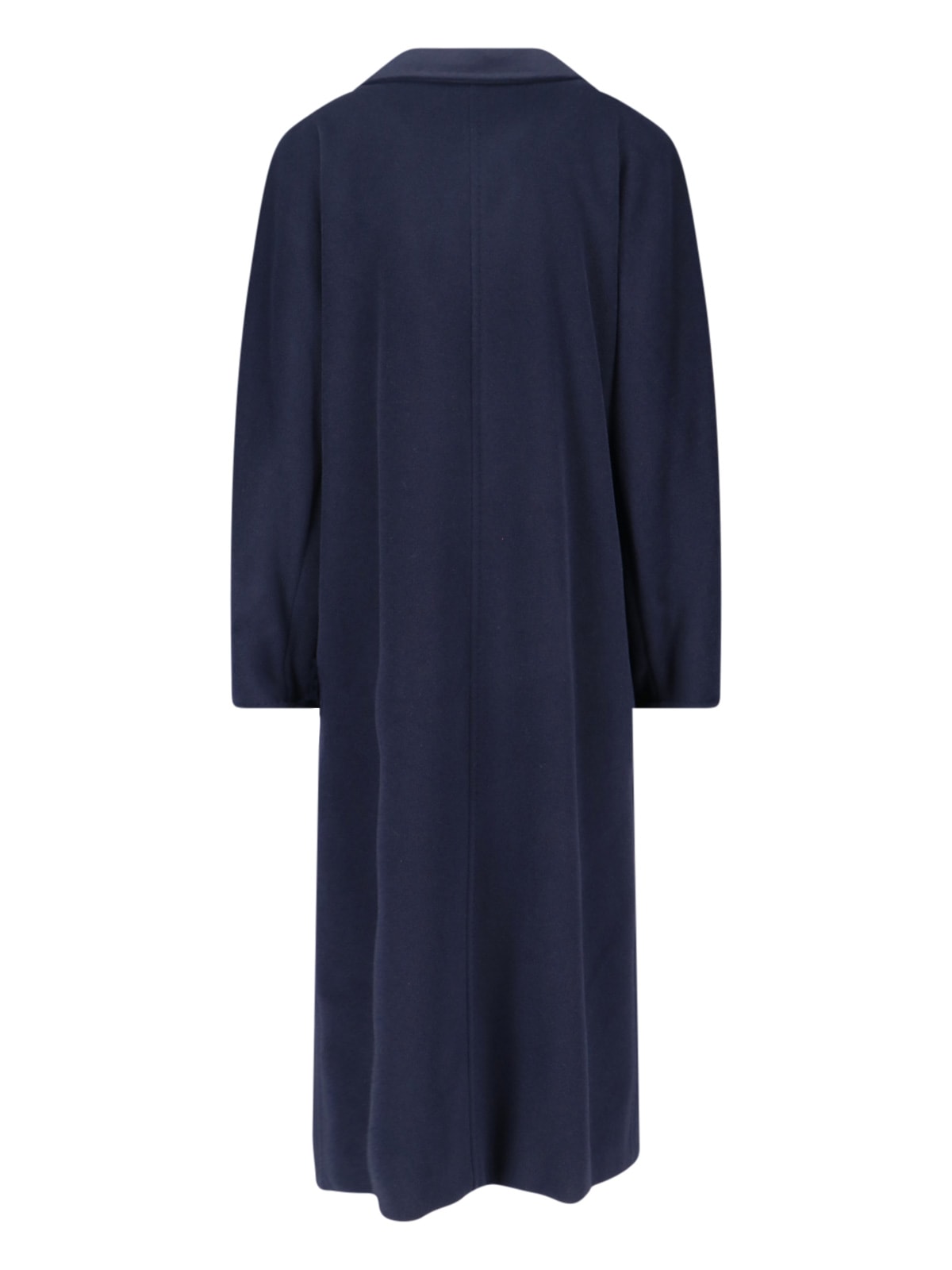 Max Mara 101801 Double-breasted Coat In Blue