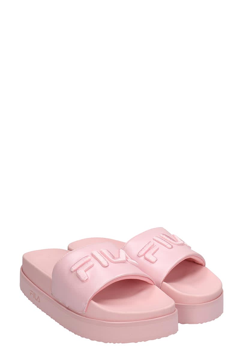 fila flip flops pink