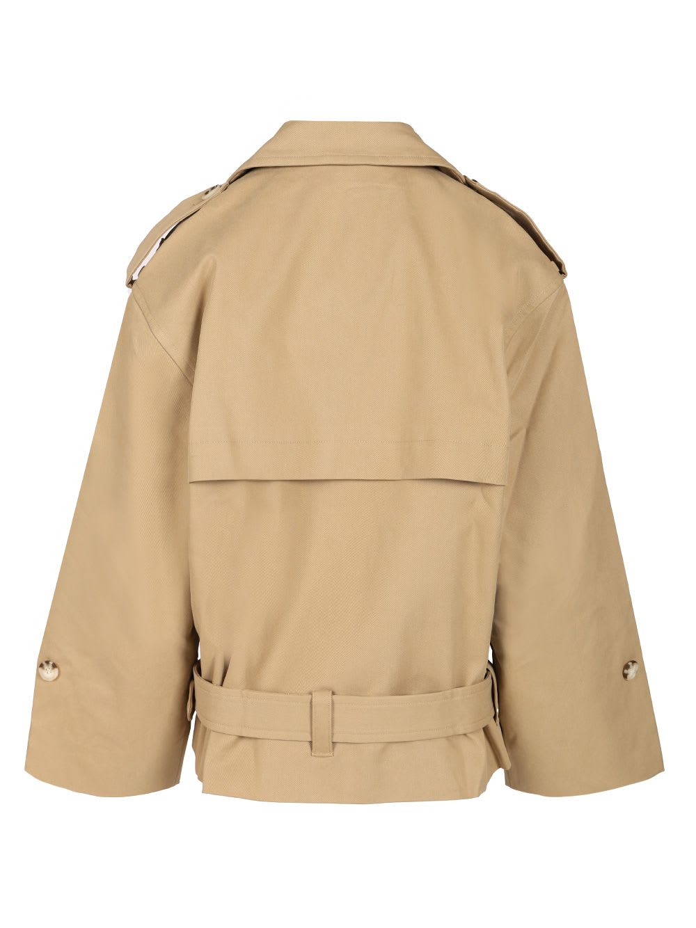 Self-portrait Beige Trench Jacket Coats Beige In Brown