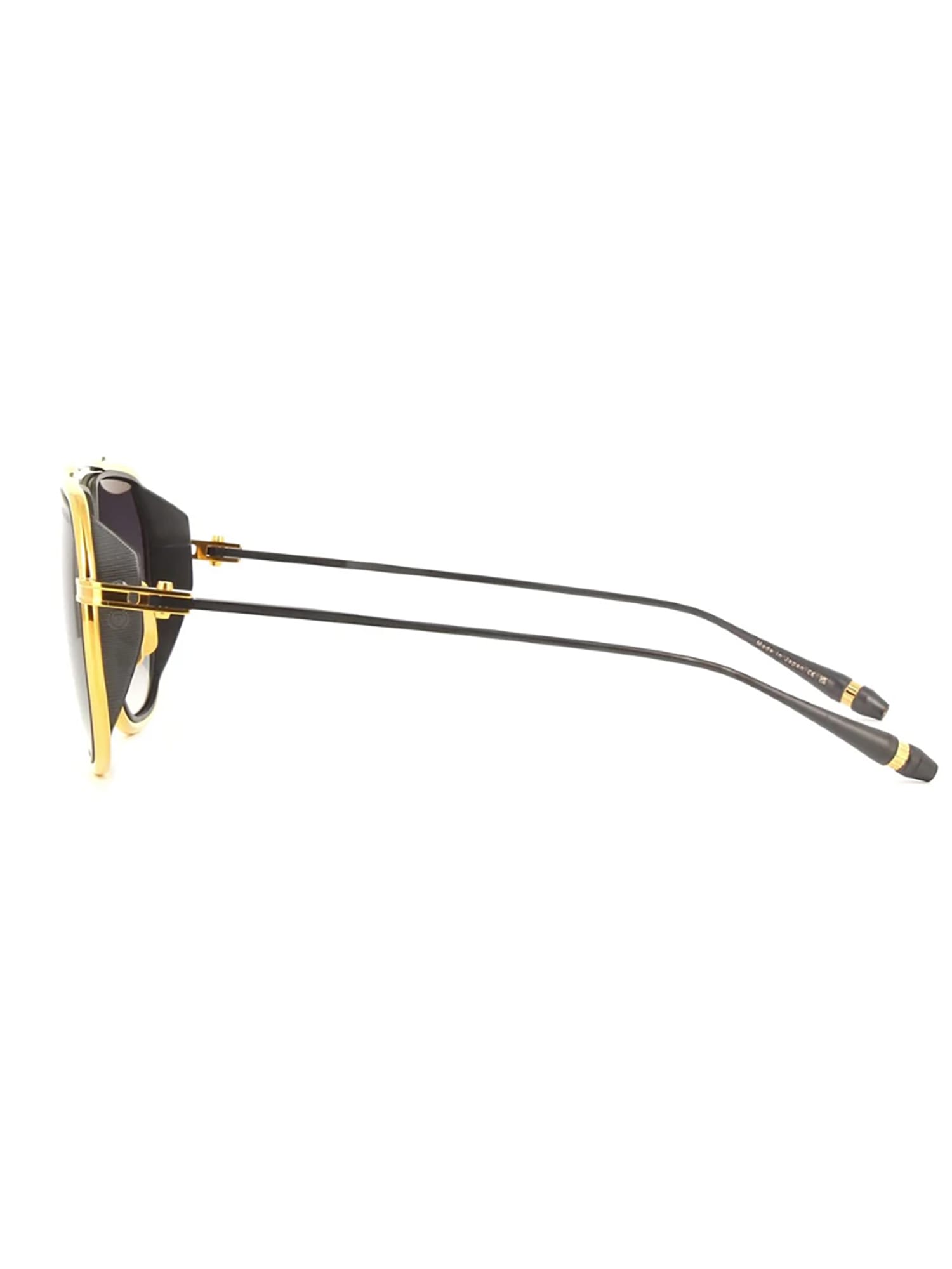 Shop Dita Dts165/a/01 Intracraft Sunglasses In Yellow Gold_black Iron