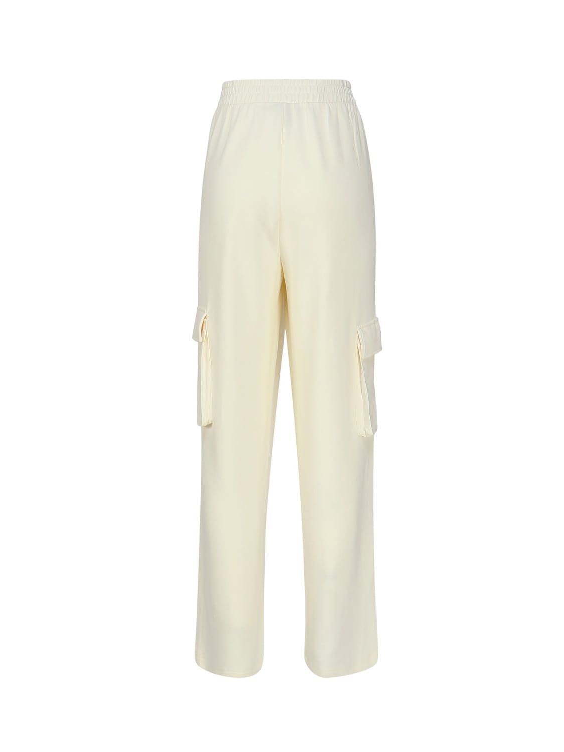 Shop Vero Moda Cargo Trousers With Elastic Waist In Cream