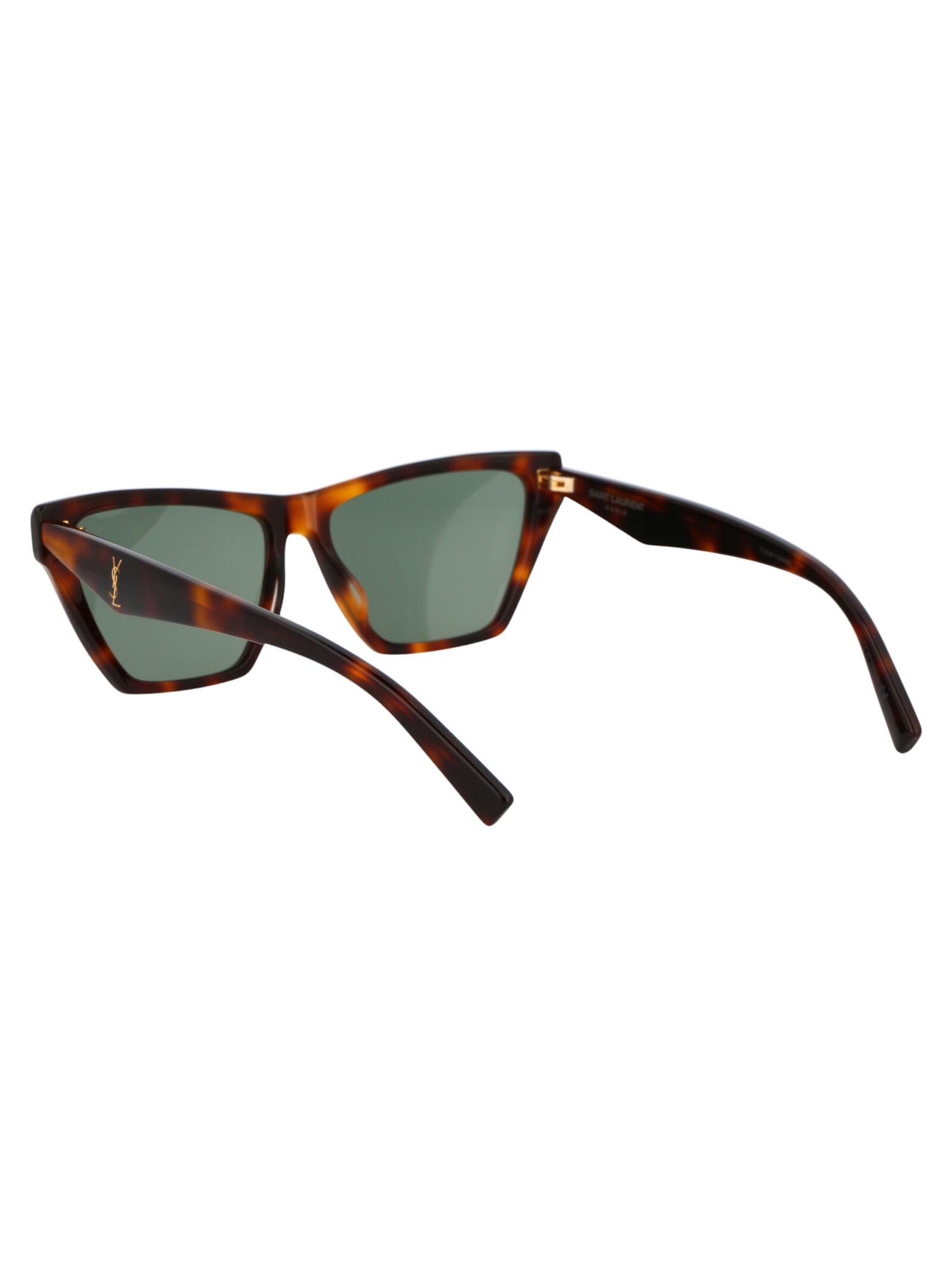 Shop Saint Laurent Sl M103 Sunglasses In 003 Havana Havana Green