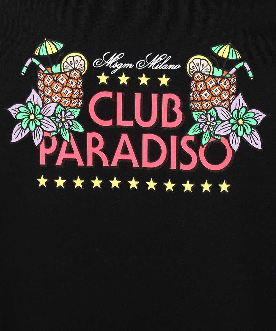 Msgm Club Paradiso Cotton Crewneck Sweatshirt In Black