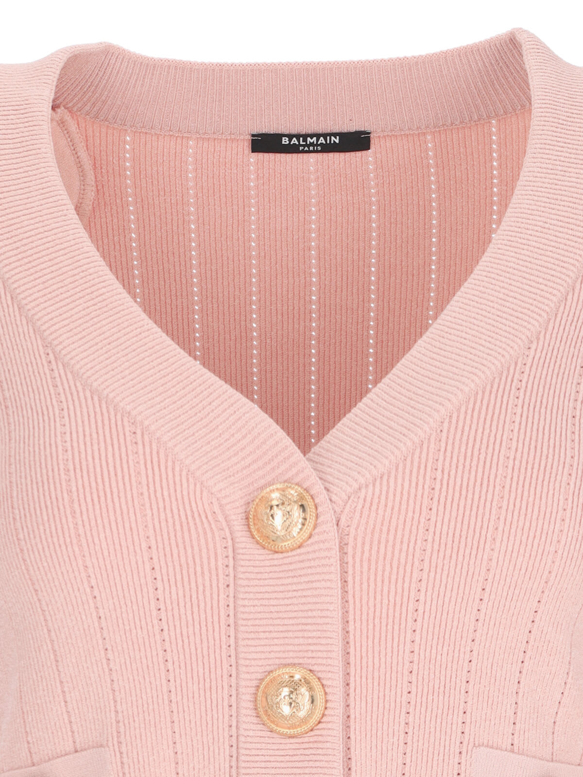 Balmain V-neck Sweater In Pink