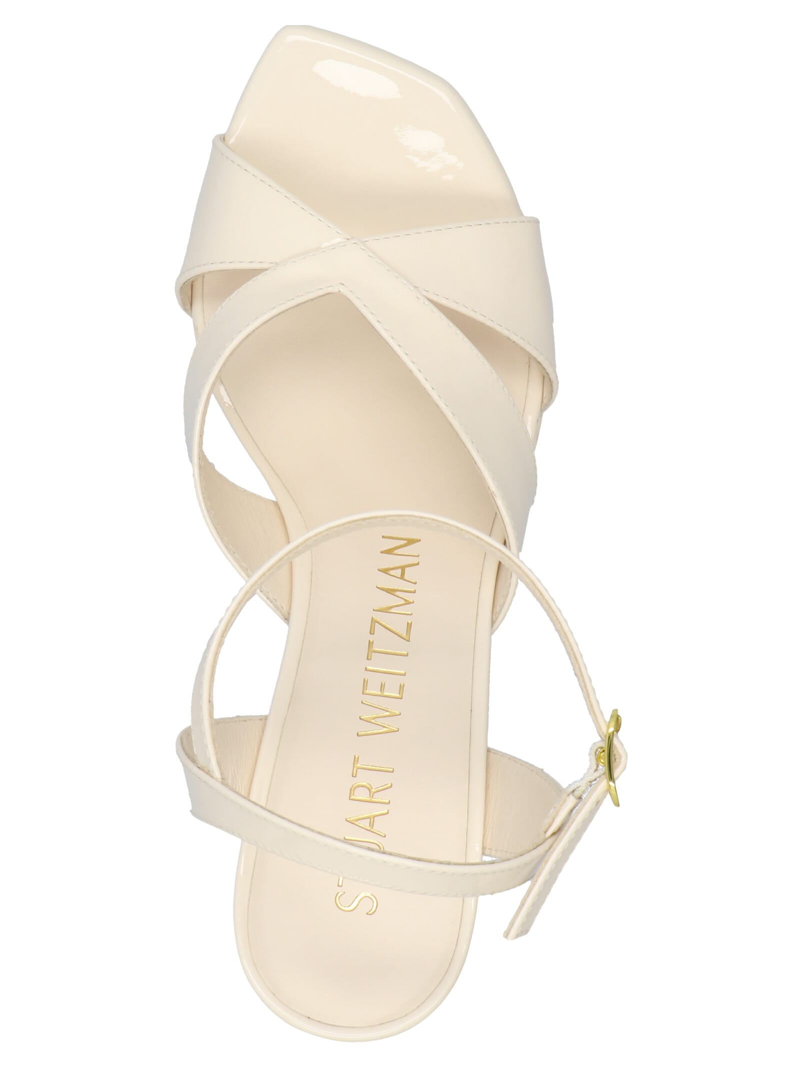 Shop Stuart Weitzman Miami Squarehigh Sandals In White