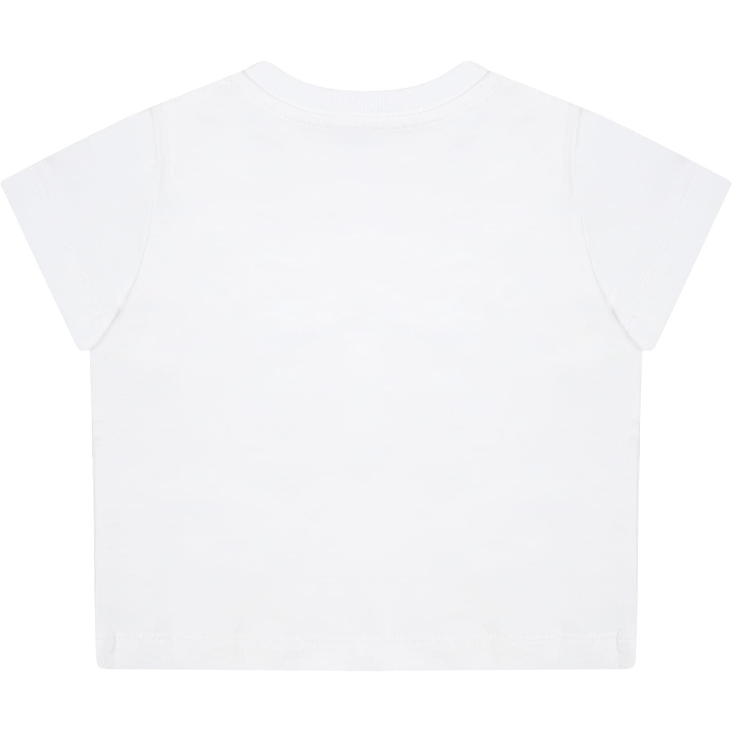 Shop Moschino White T-shirt For Babies With Logo