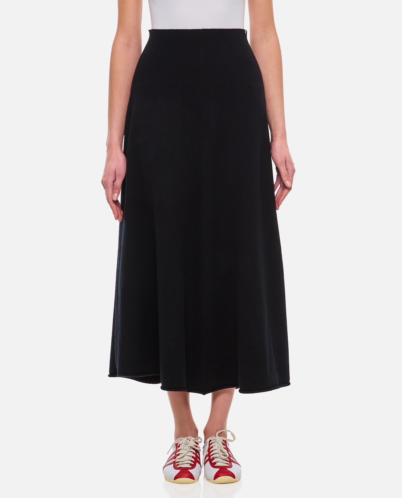 Extreme Cashmere Ease Cashmere Stretch 2.26 Skirt In Black