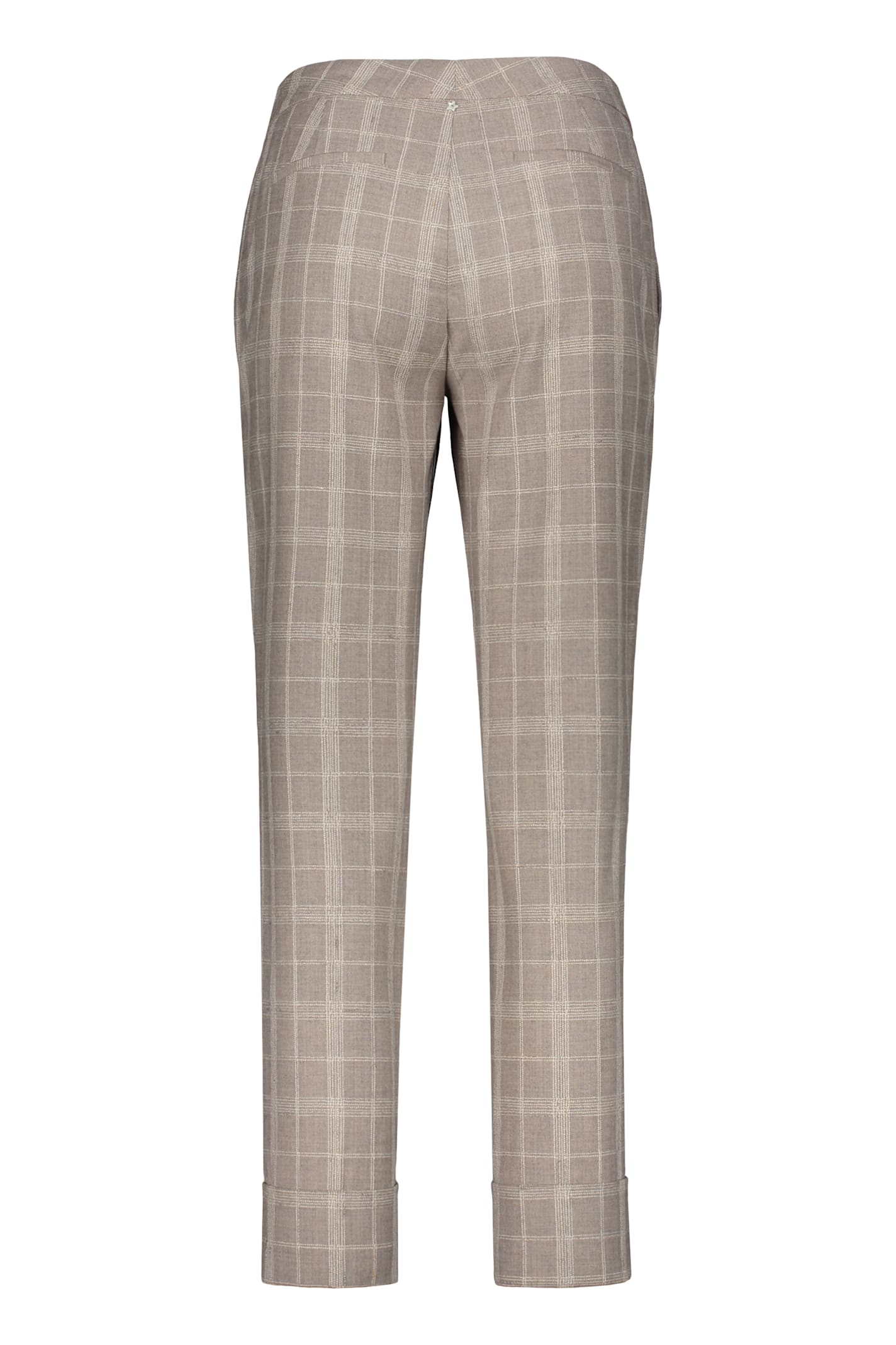 Lorena Antoniazzi Virgin Wool Blend Trousers In Turtledove