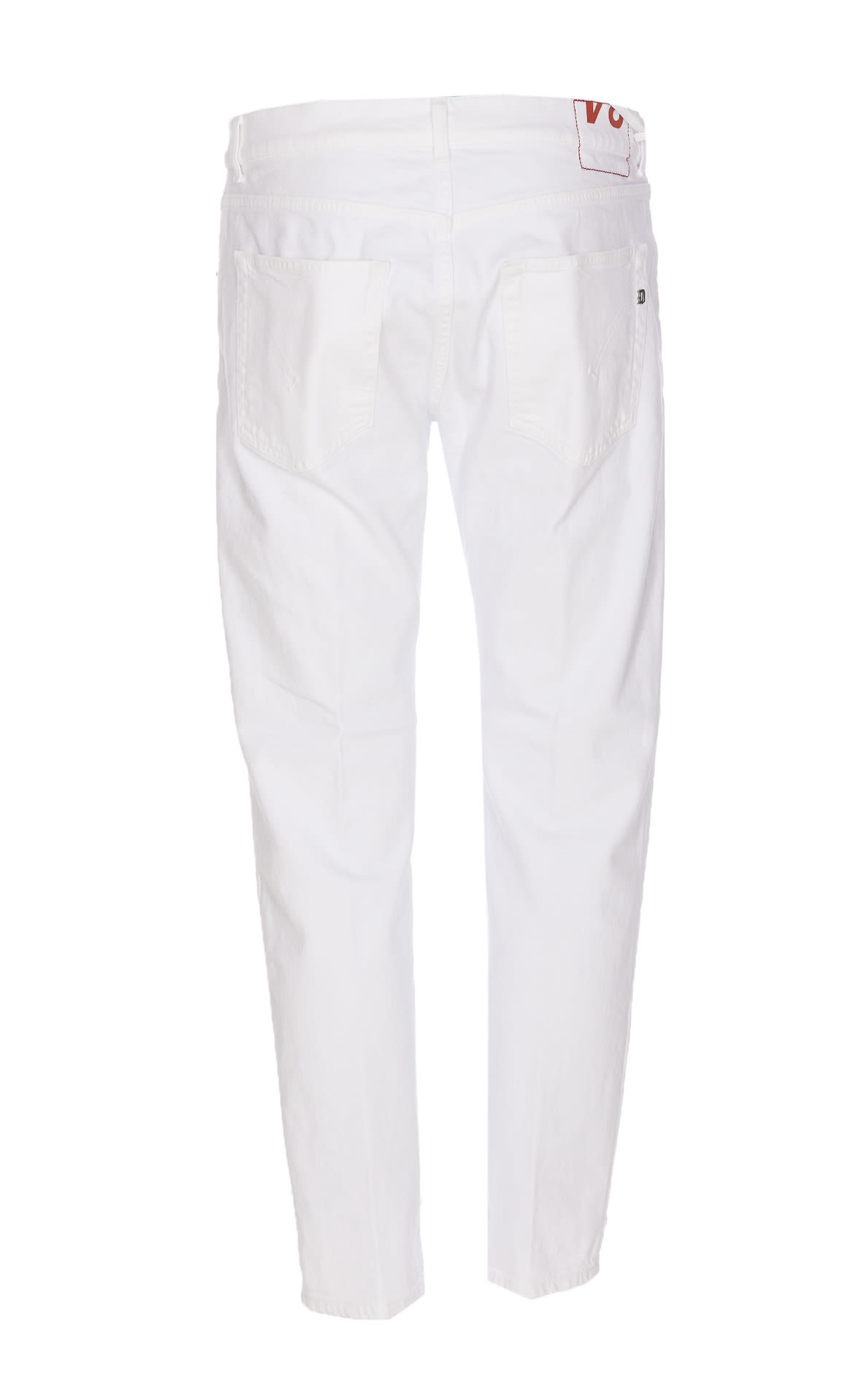 Dondup Carrot Leg Jeans In Durable Cotton Drill In White