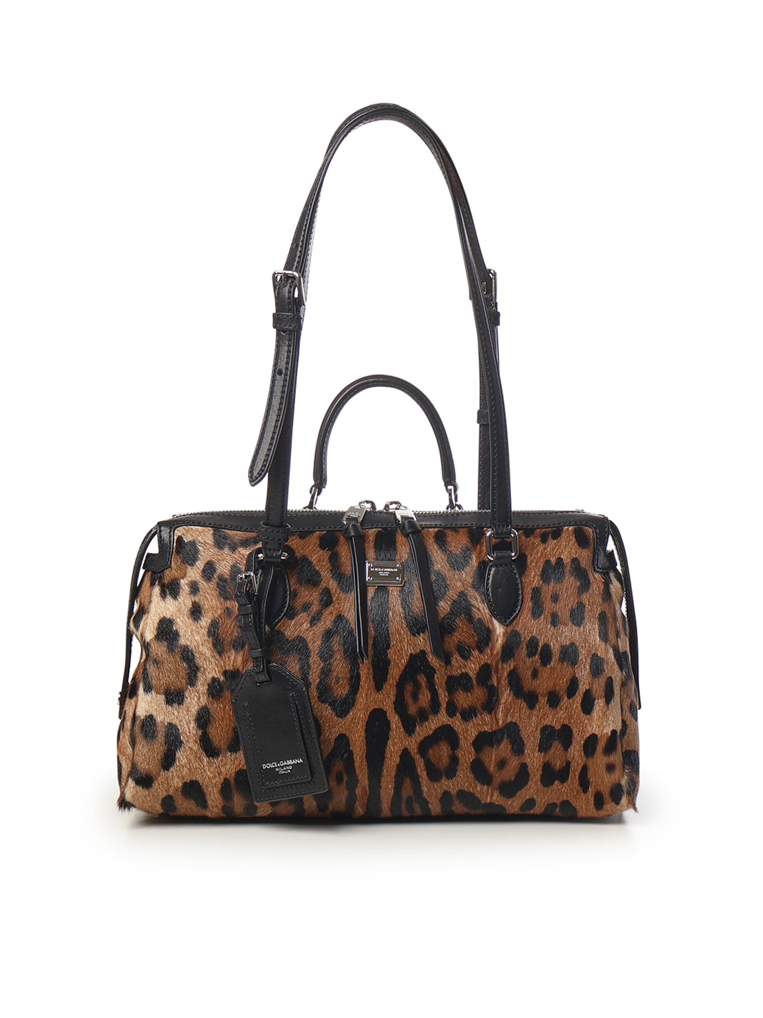 Dolce & Gabbana Vittoria Leo Print Bag In Multi