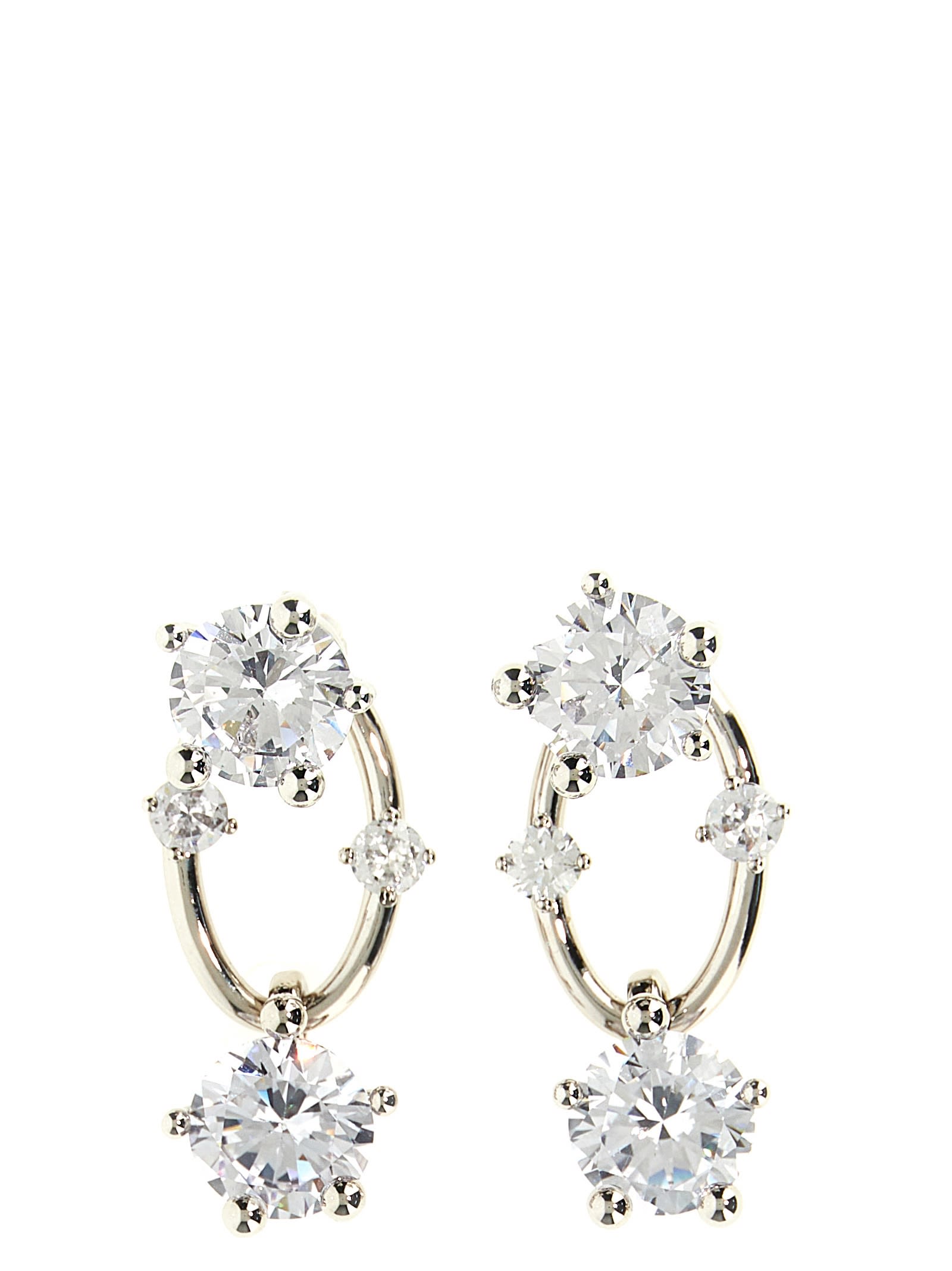 Shop Panconesi Diamanti Drop Earrings In Silver