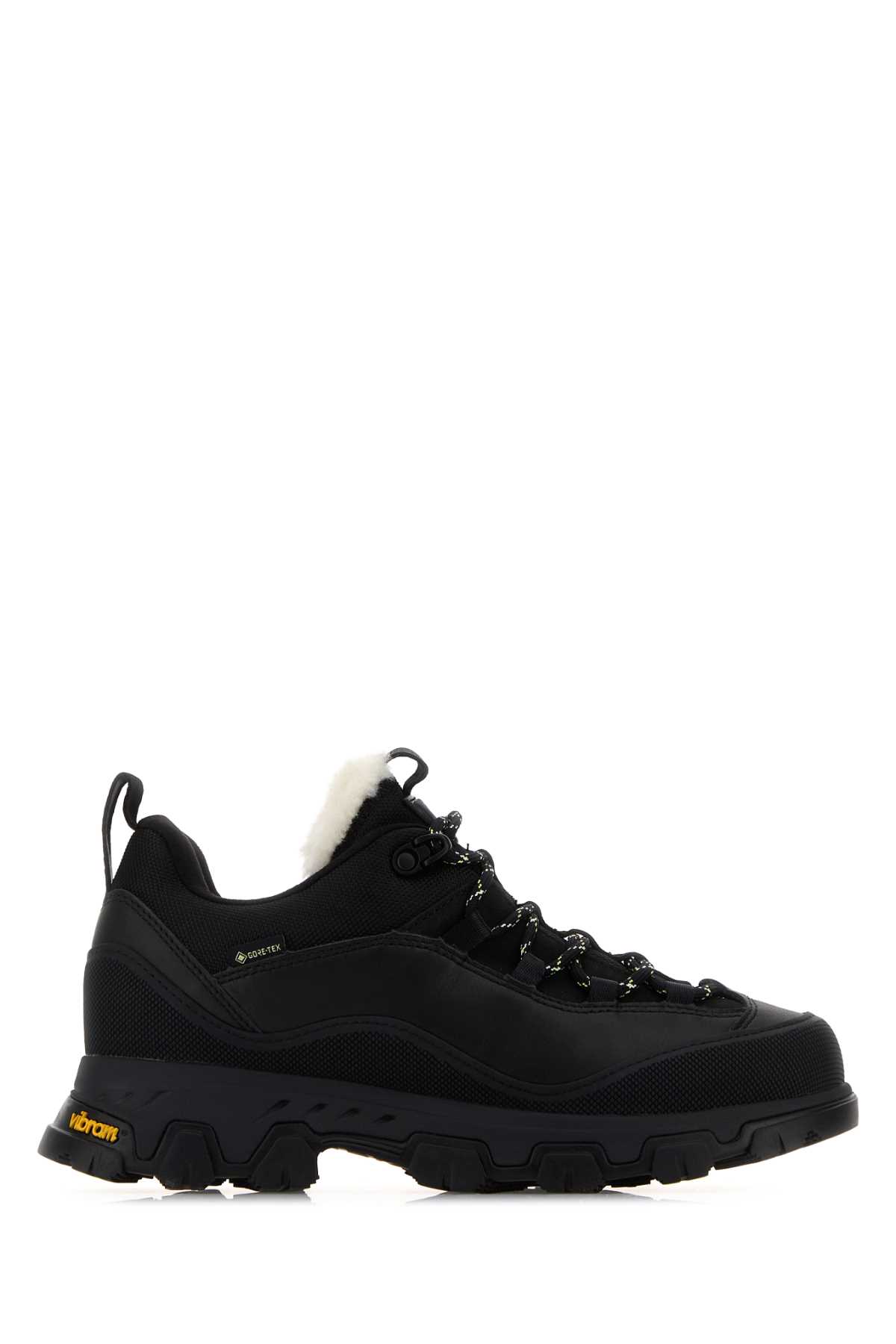 Ugg Black Canvas And Leather Metrotrek Sneakers In Black