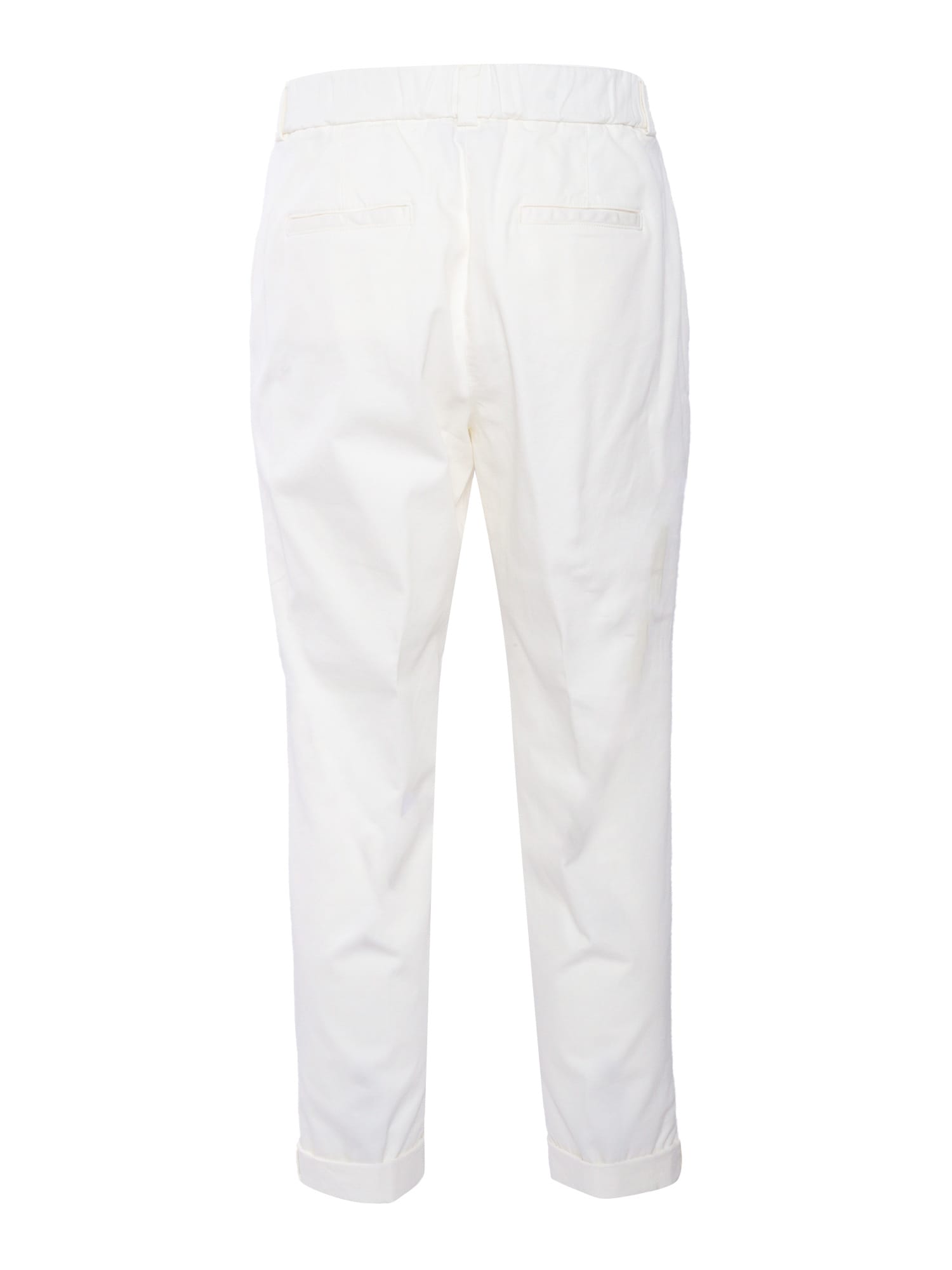 Shop Peserico White Trousers
