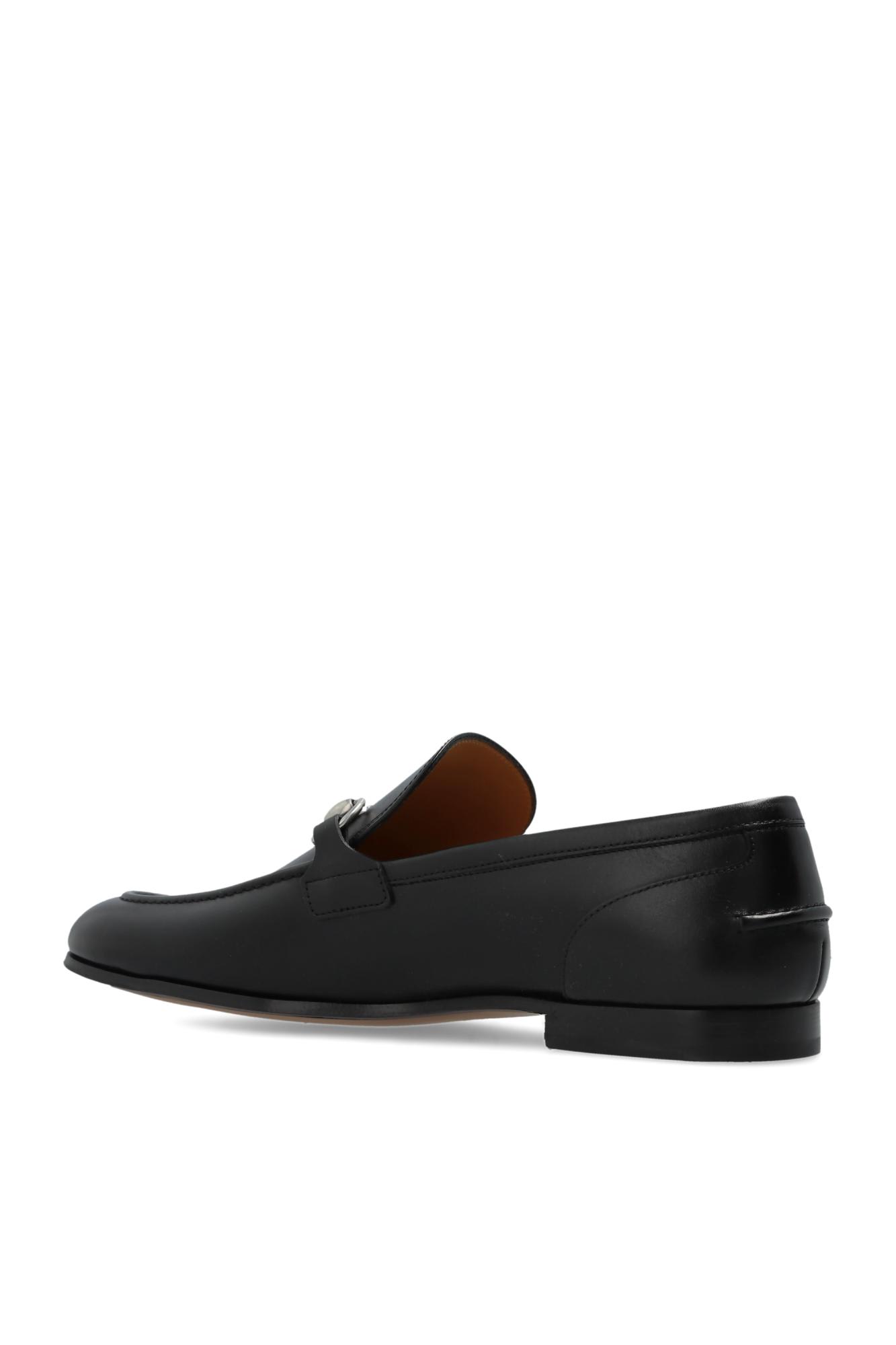 Gucci Leather Slip-on Loafers With Iconic Horsebit Detail In Black