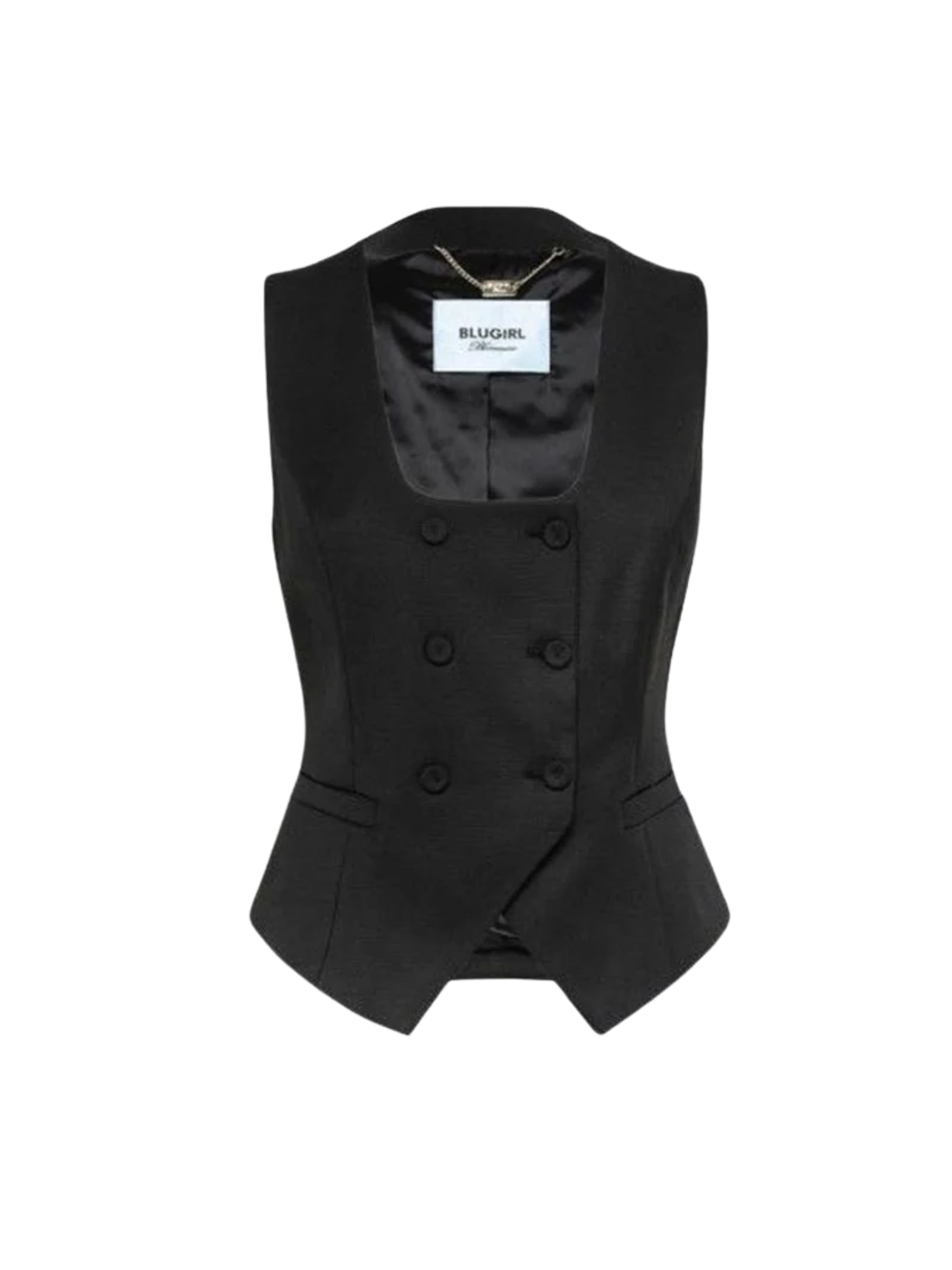 Blugirl Cool Wool Vest In Black