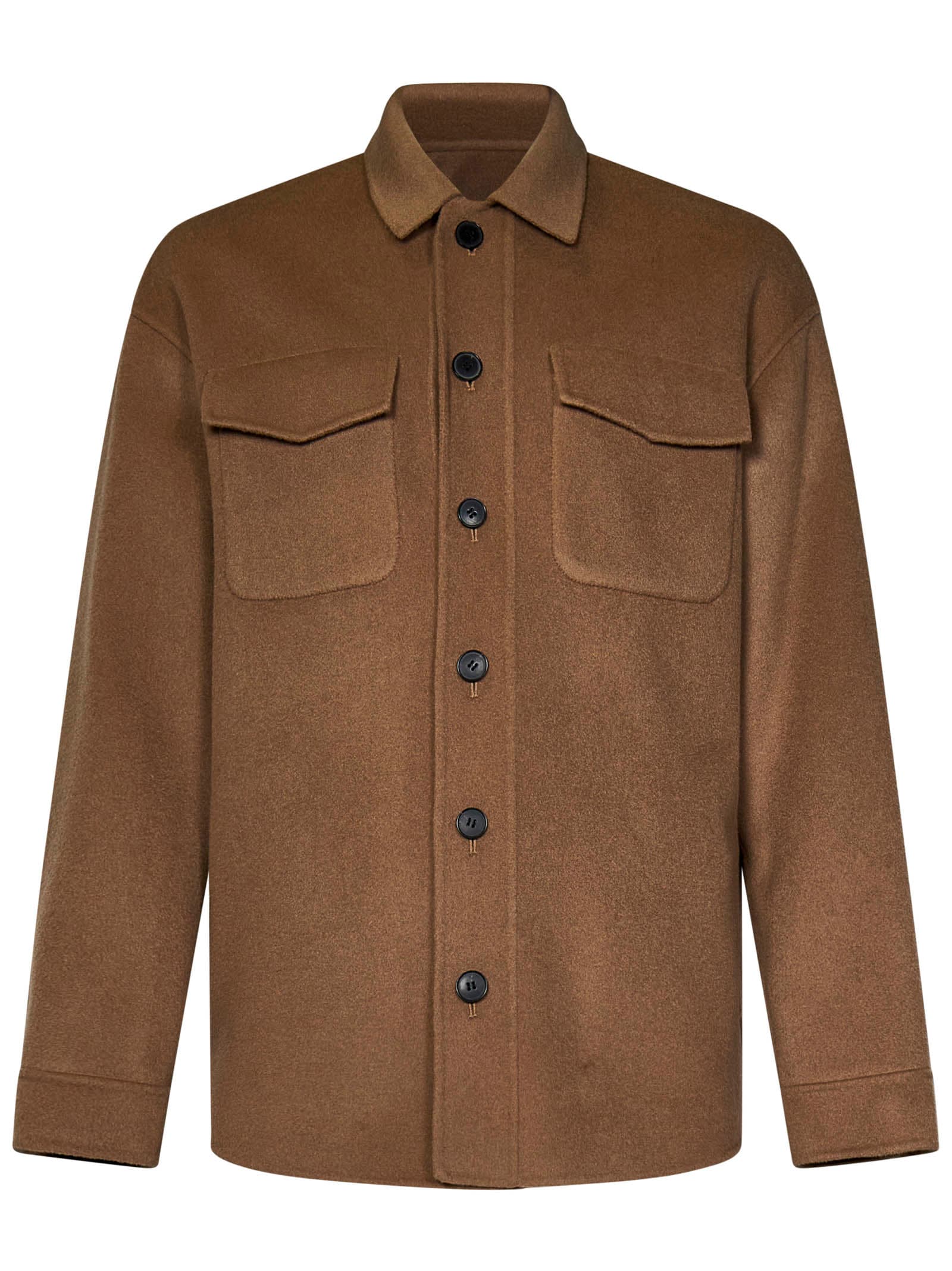 Shop Low Brand Shirt In Camel