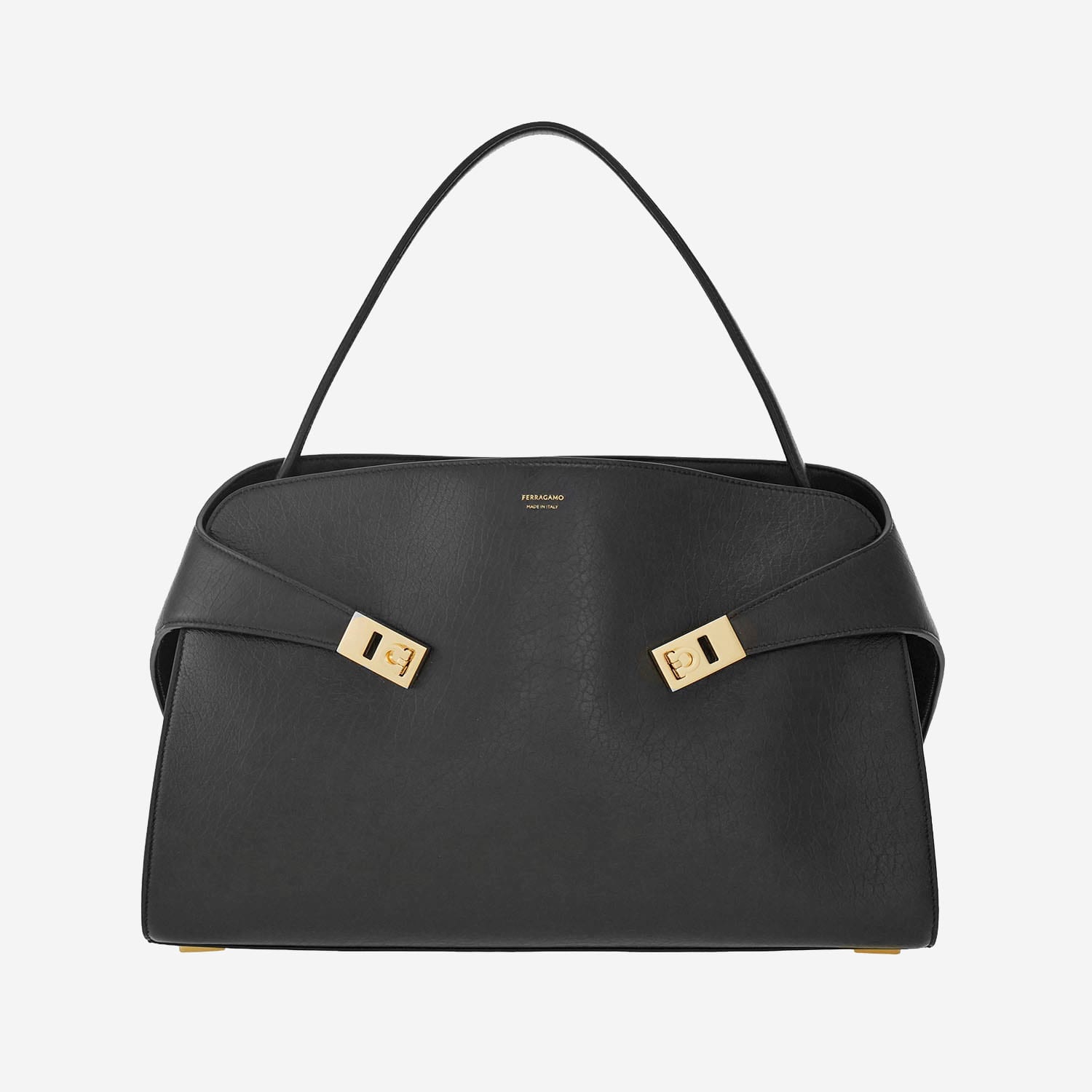 Ferragamo Hug Soft Shoulder Bag In Black