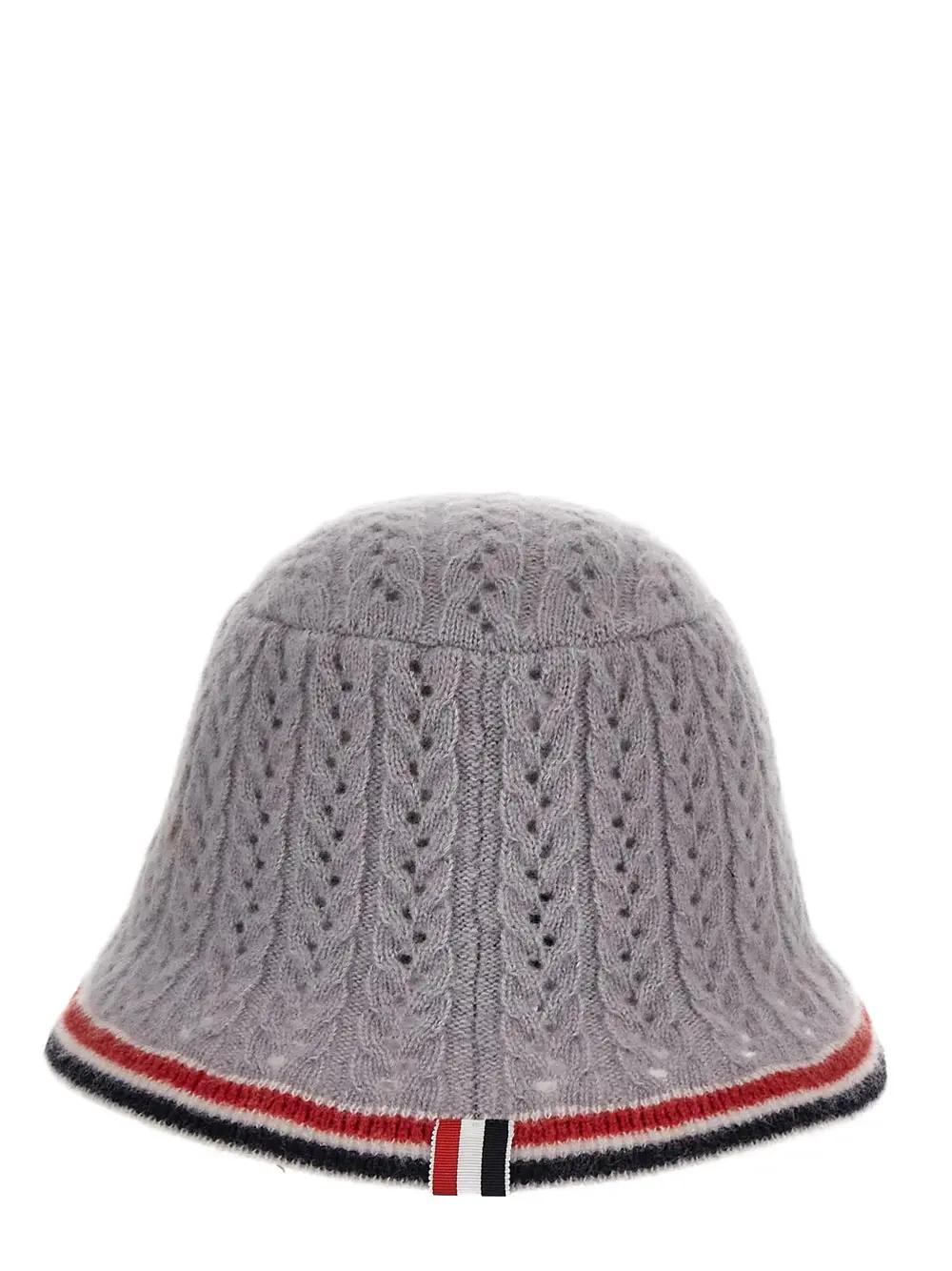 Shop Thom Browne Knit Bell Hat In Grey