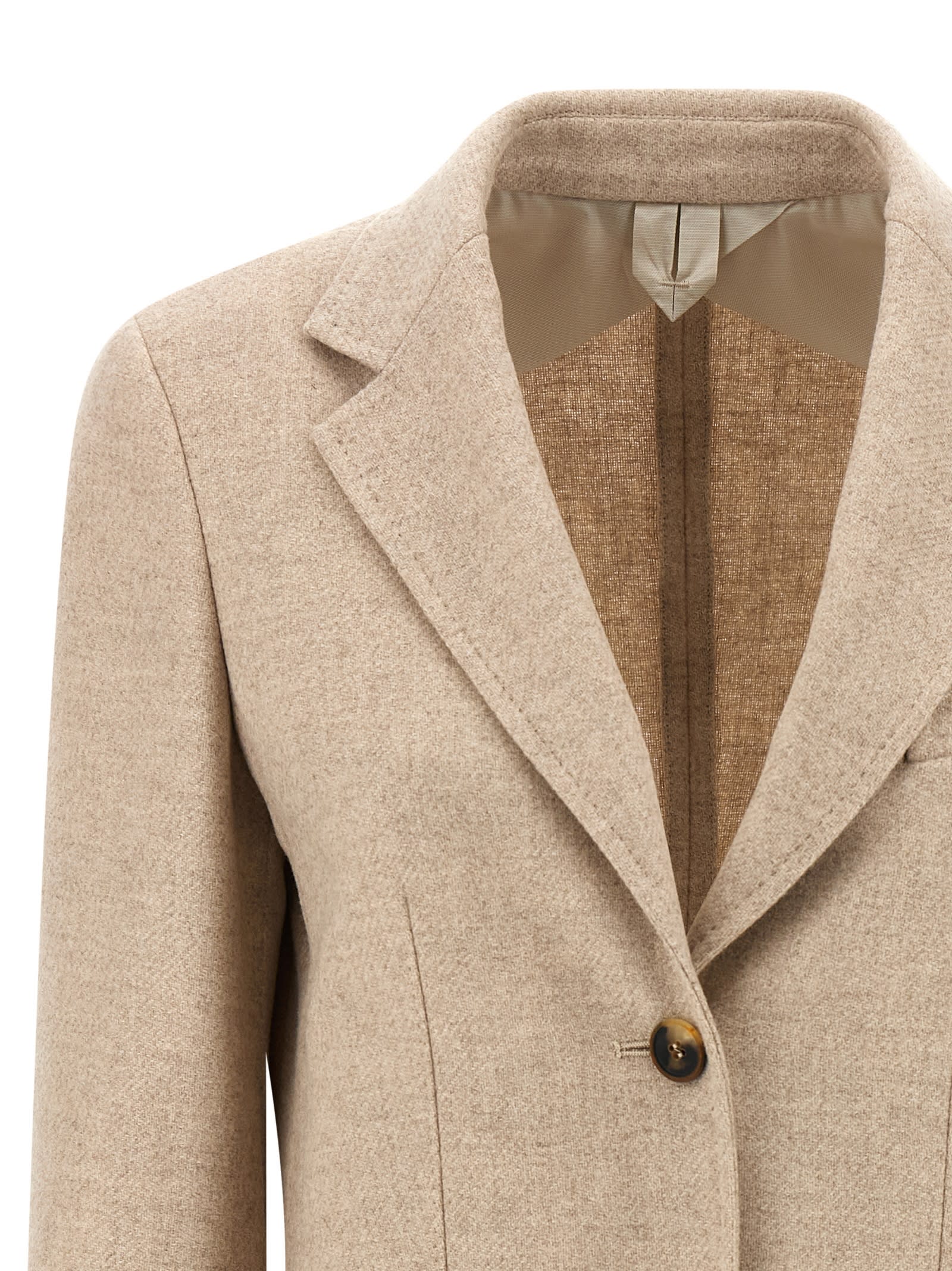 Max Mara Single-breasted Blazer In Burgundy