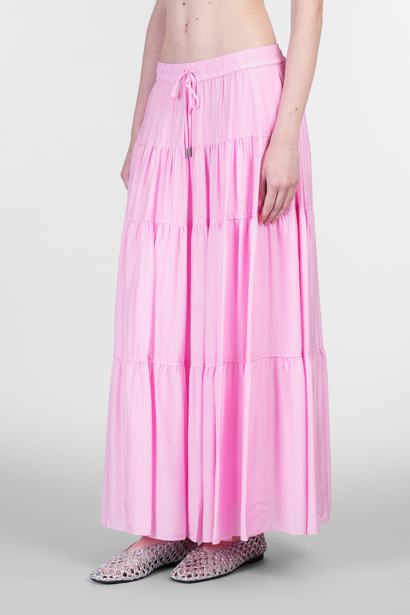 Simkhai Lulee Skirt In Rose-pink Viscose