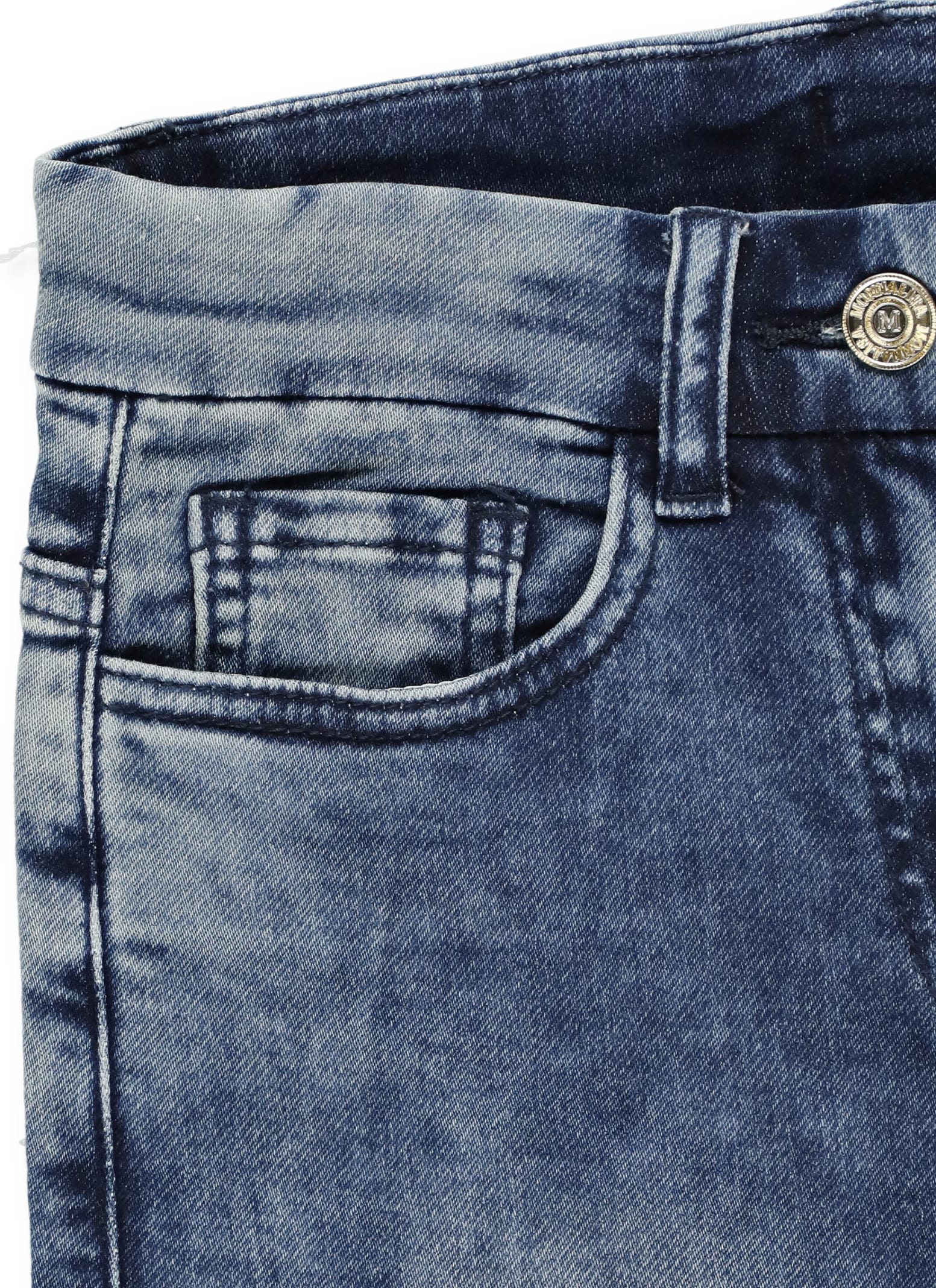 Monnalisa Cotton Jeans In Denim