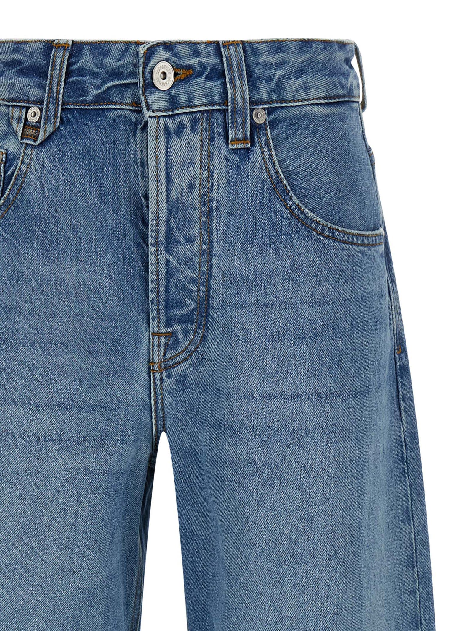 Jacquemus Le De-nîmes Large Jeans Light Blue In Blue
