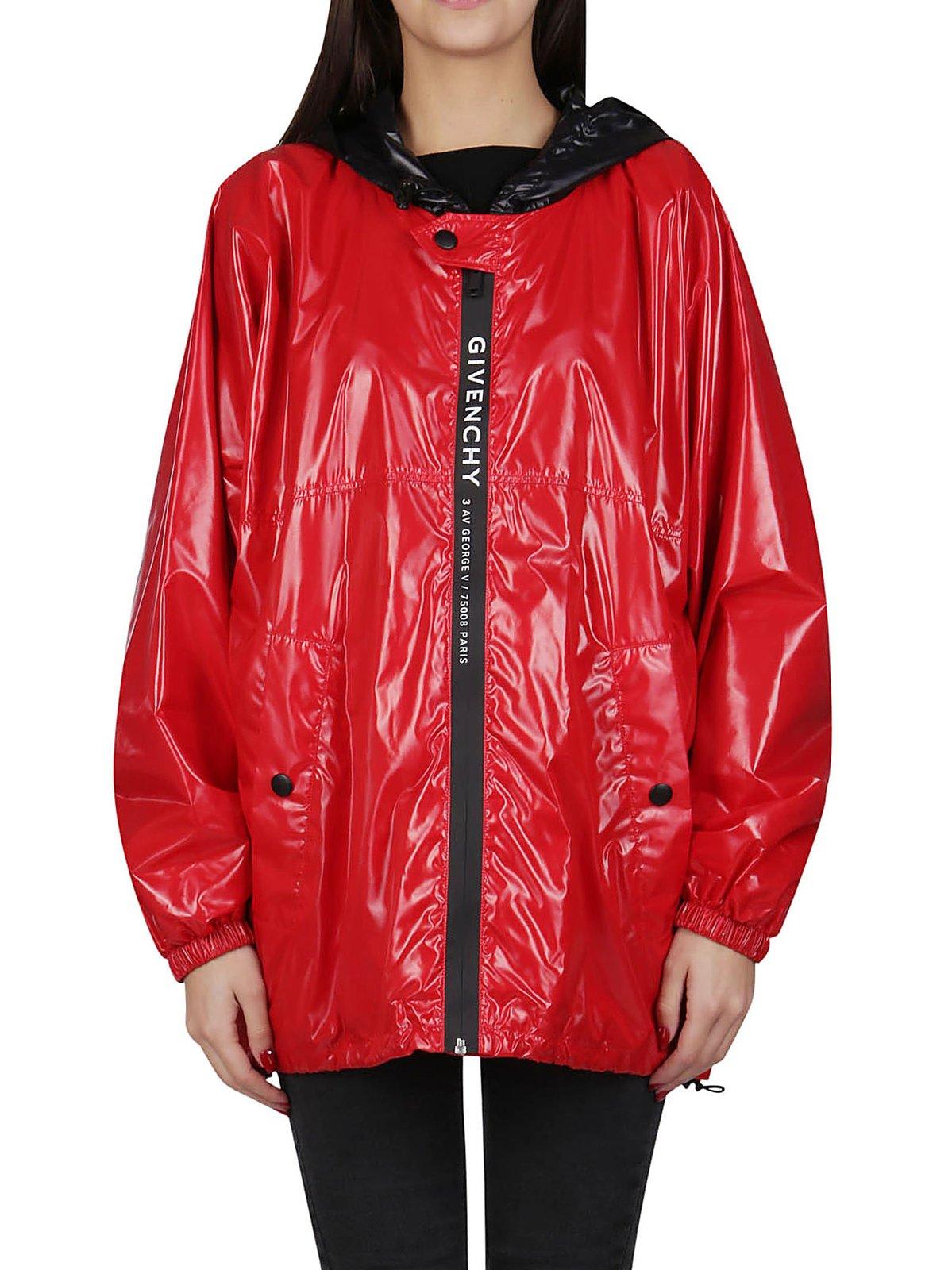 Shop Givenchy Hooded Jacket In Red